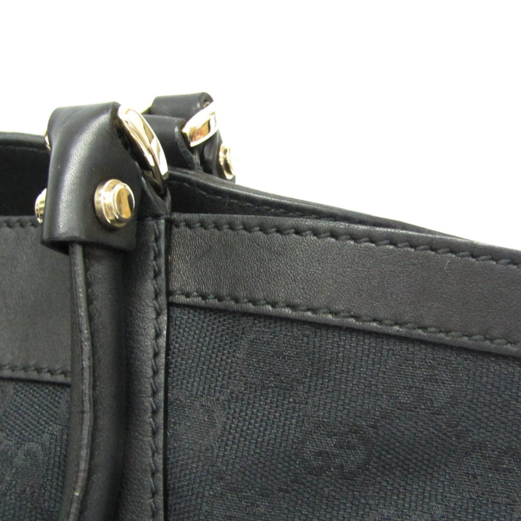 Gucci Gucci GG Canvas 211982 Women's GG Canvas,Leather Shoulder Bag,Tote Bag Black Size ONE SIZE - 6 Thumbnail