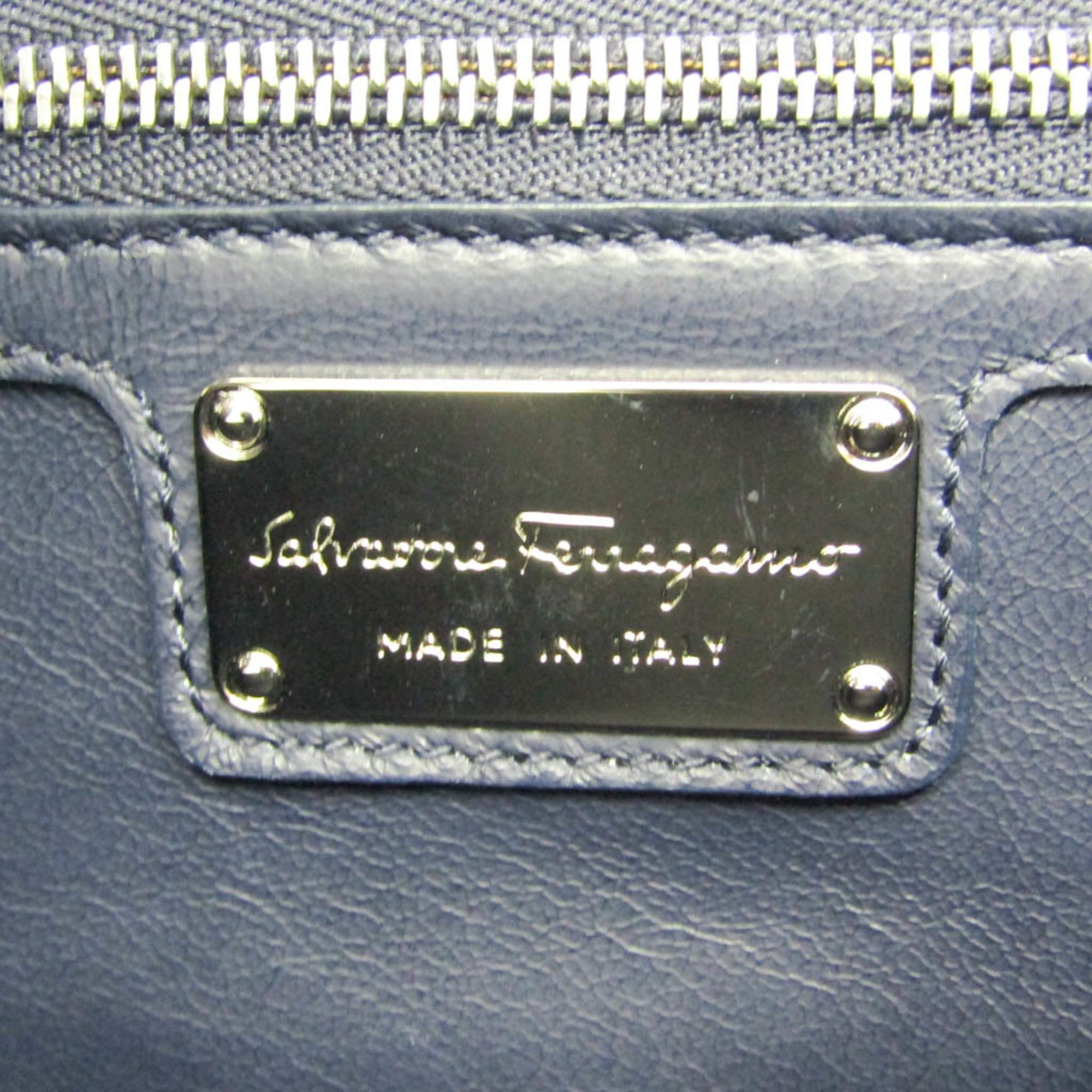 Salvatore Ferragamo Salvatore Ferragamo Vara GINNY AU-21 G209 Women's Leather Shoulder Bag Blue Size ONE SIZE - 13 Thumbnail