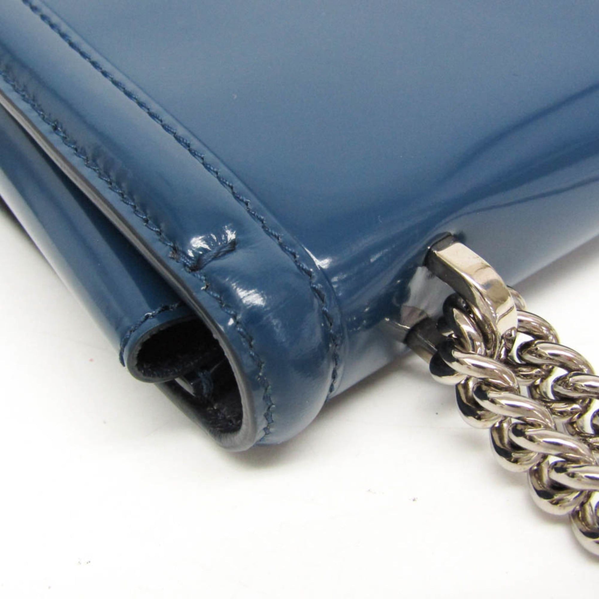 Salvatore Ferragamo Salvatore Ferragamo Vara GINNY AU-21 G209 Women's Leather Shoulder Bag Blue Size ONE SIZE - 5 Thumbnail