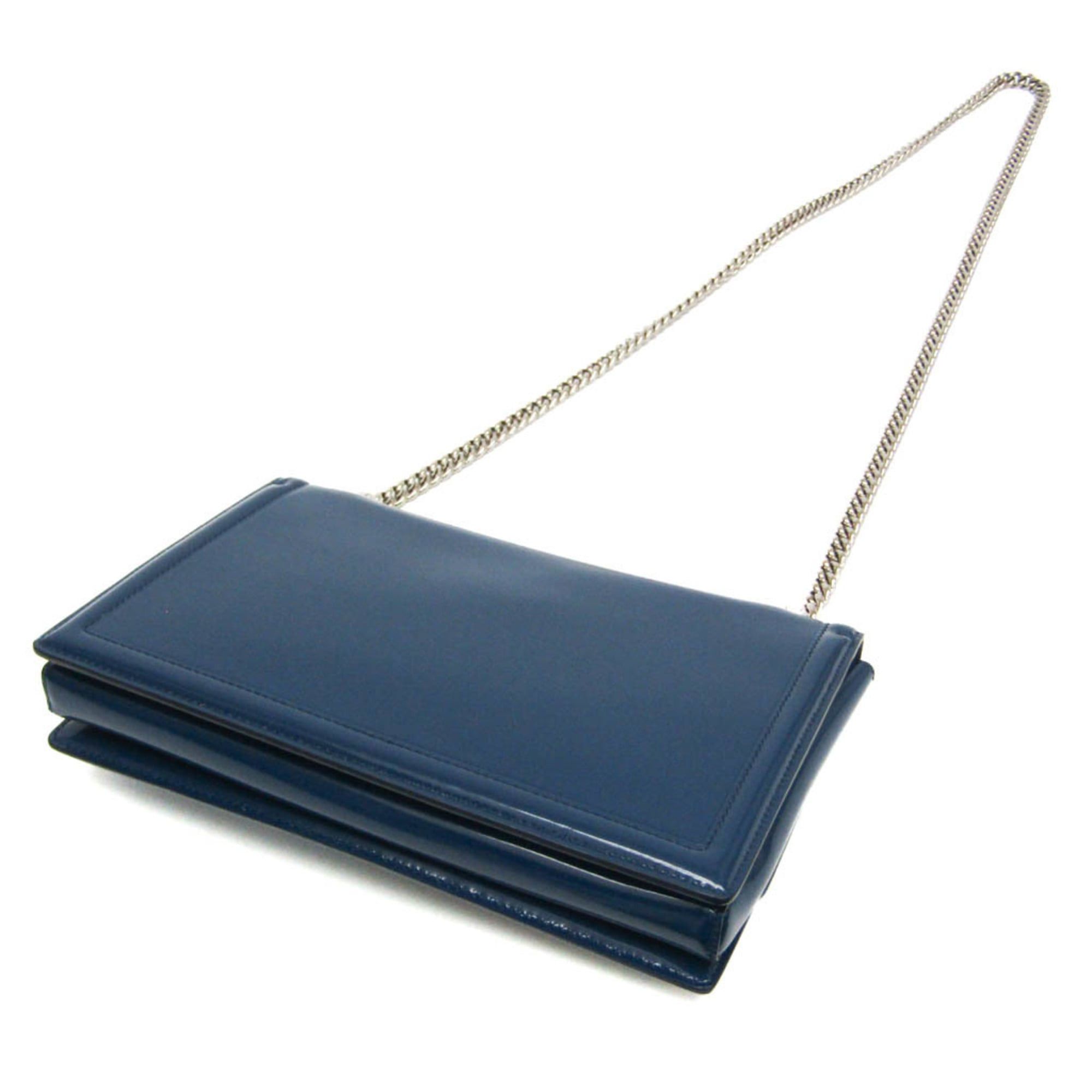 Salvatore Ferragamo Salvatore Ferragamo Vara GINNY AU-21 G209 Women's Leather Shoulder Bag Blue Size ONE SIZE - 12 Thumbnail