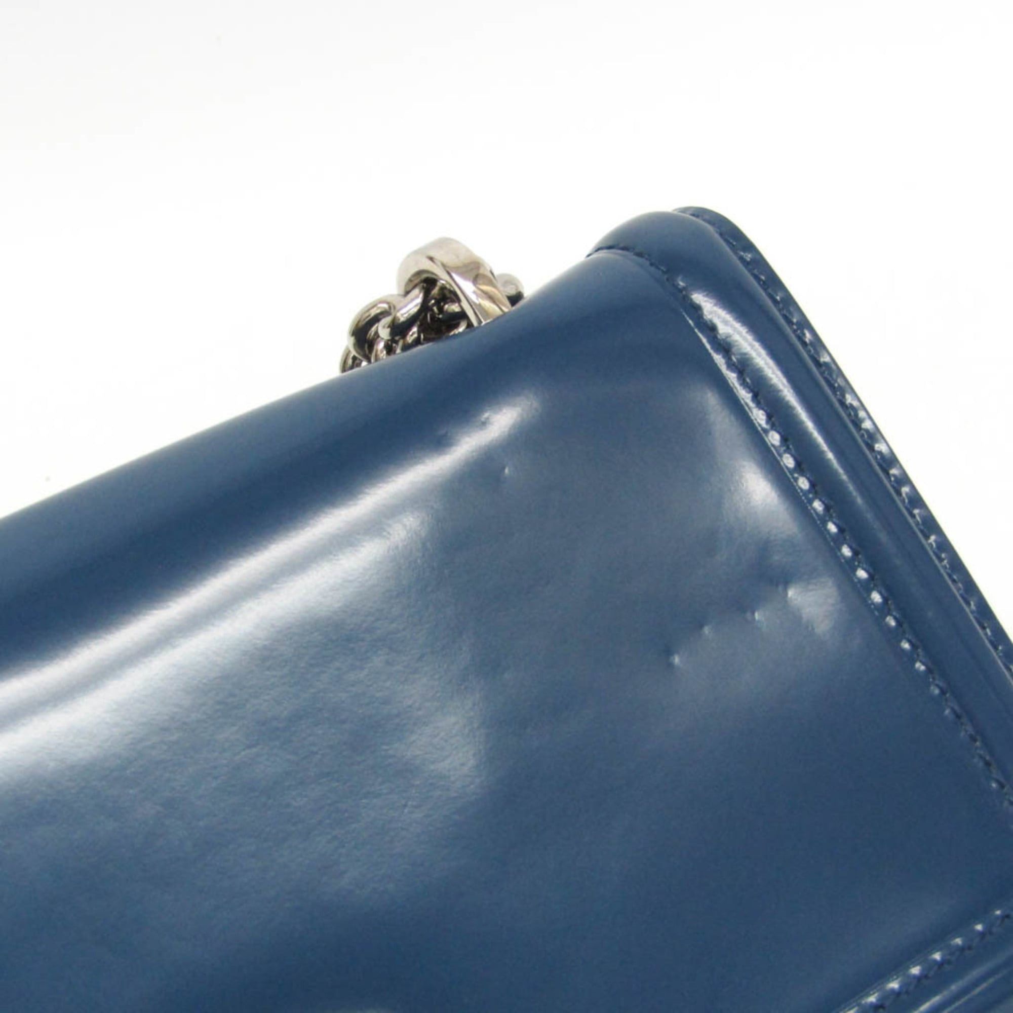 Salvatore Ferragamo Salvatore Ferragamo Vara GINNY AU-21 G209 Women's Leather Shoulder Bag Blue Size ONE SIZE - 9 Thumbnail