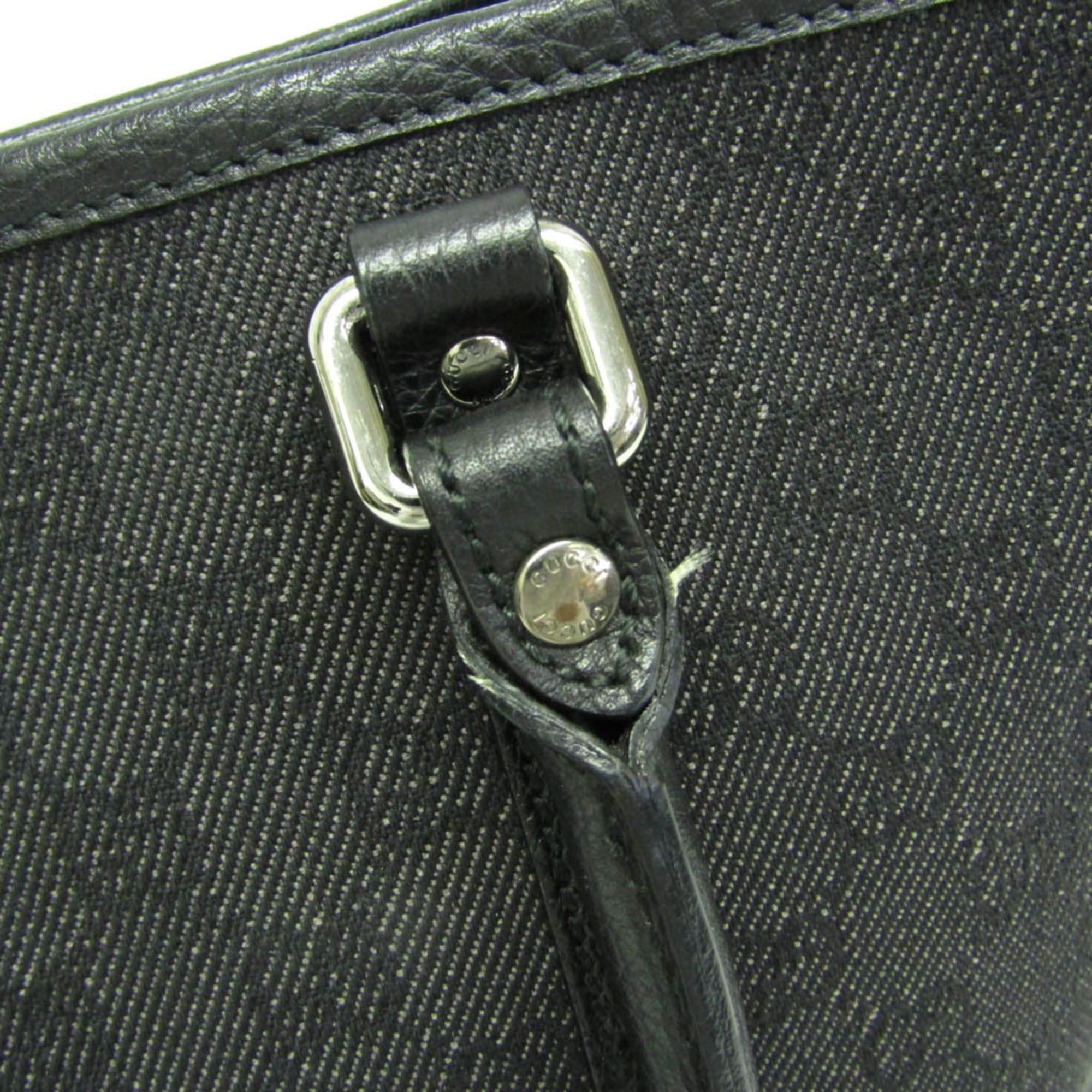 Gucci Gucci GG Canvas 265695 Women's GG Canvas,Leather Handbag,Tote Bag Black Size ONE SIZE - 8 Thumbnail
