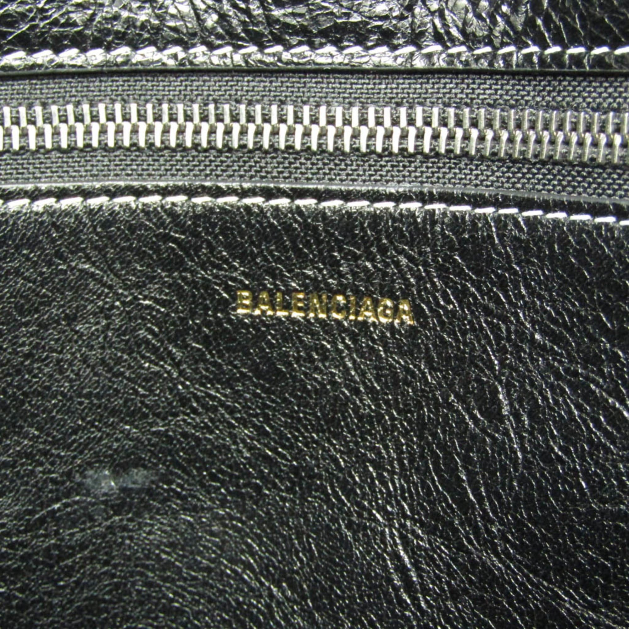 Balenciaga Balenciaga BARBES SMALL 671404 Women's Leather,Polyamide Handbag,Shoulder Bag Black,White Size ONE SIZE - 11 Thumbnail