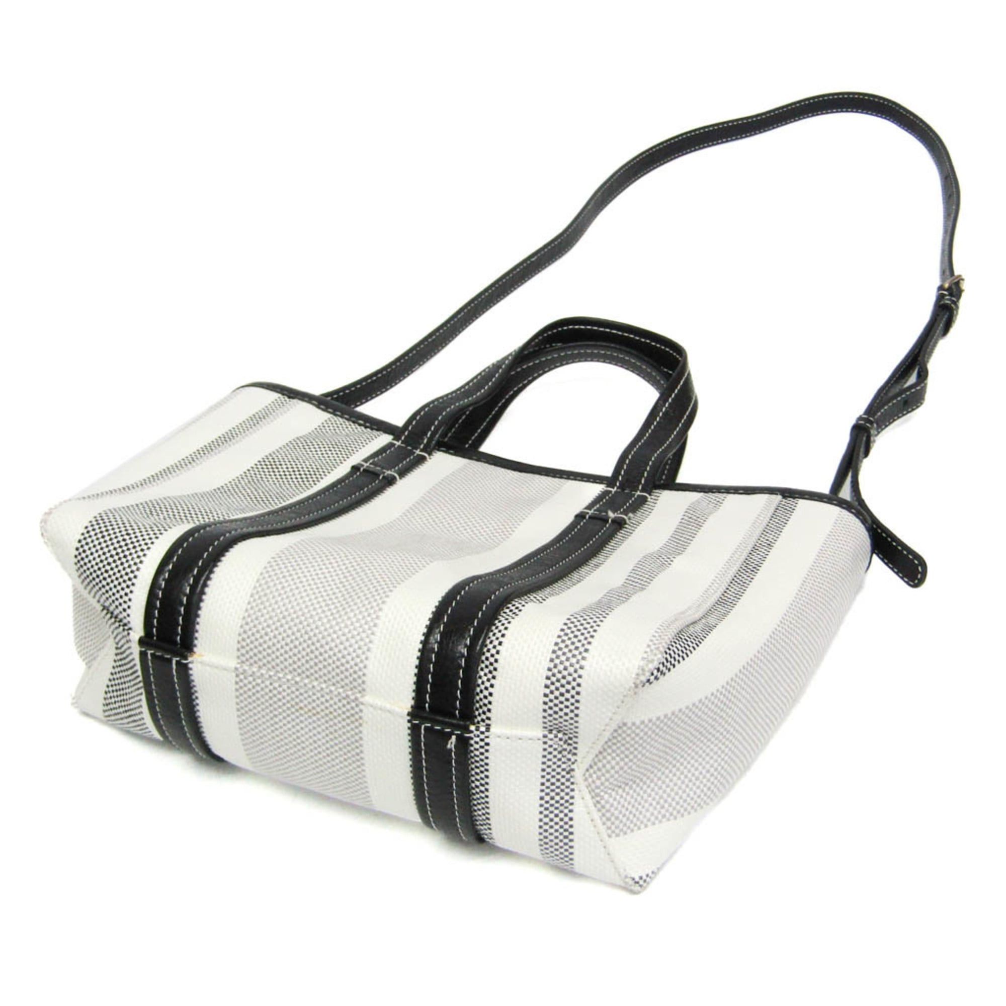 Balenciaga Balenciaga BARBES SMALL 671404 Women's Leather,Polyamide Handbag,Shoulder Bag Black,White Size ONE SIZE - 2 Thumbnail