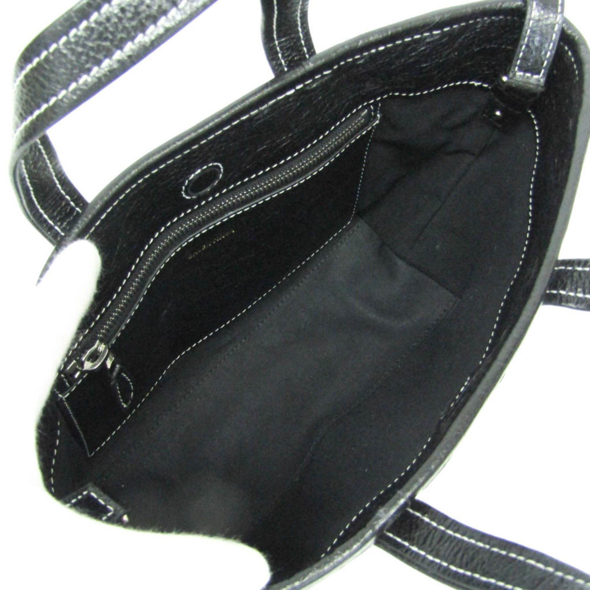 Balenciaga Balenciaga BARBES SMALL 671404 Women's Leather,Polyamide Handbag,Shoulder Bag Black,White Size ONE SIZE - 3 Thumbnail