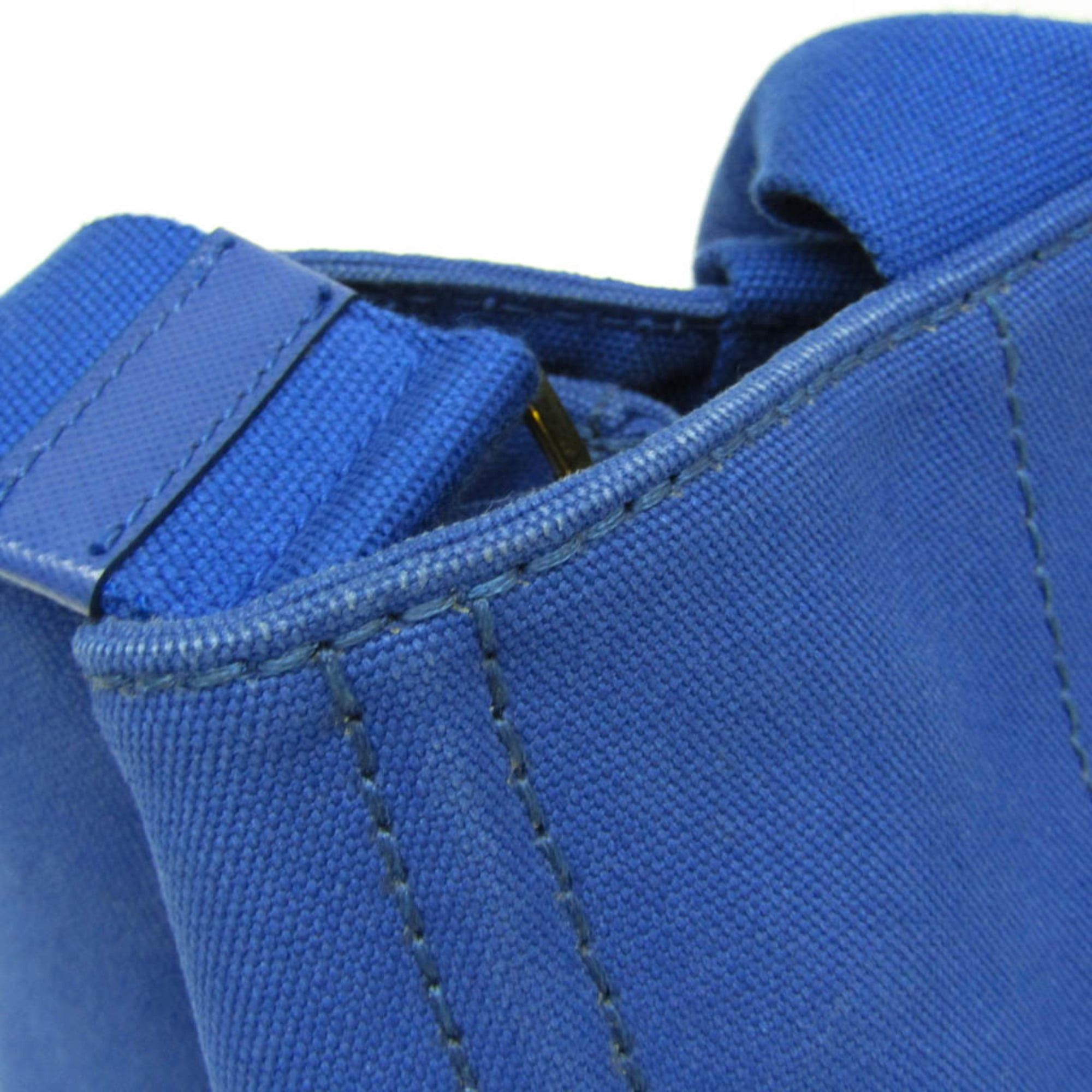 Prada Prada Canapa Medium Size Women's Canvas Shoulder Bag,Tote Bag Blue Size ONE SIZE - 10 Thumbnail