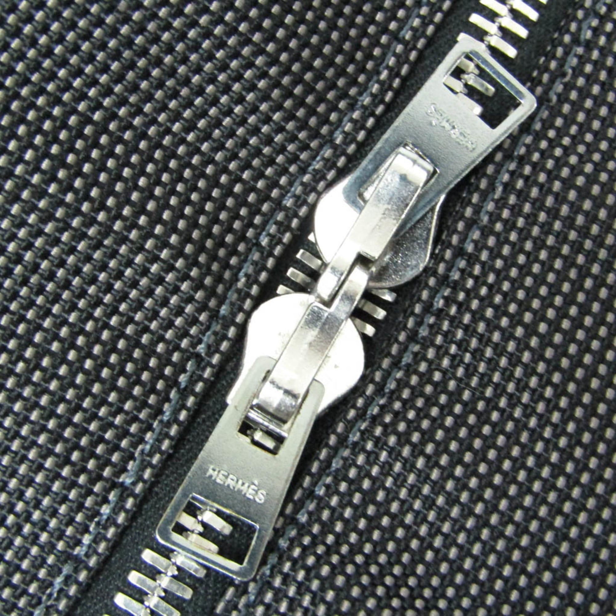 Hermes Hermes Her Line TGM Women,Men Polyamide,Polyester Tote Bag Black,Gray Size ONE SIZE - 10 Thumbnail