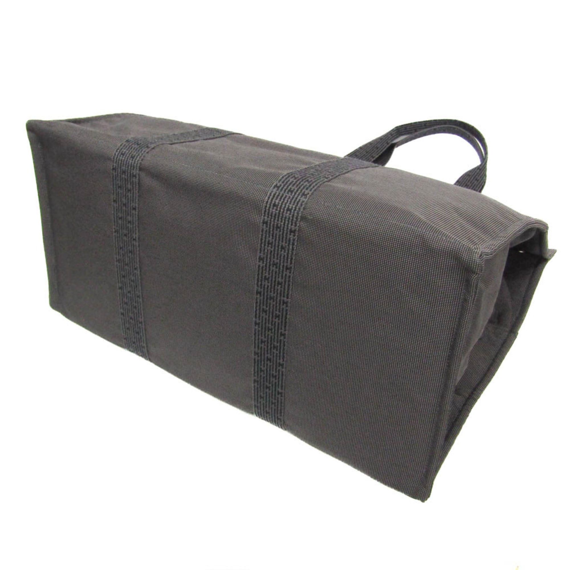 Hermes Hermes Her Line TGM Women,Men Polyamide,Polyester Tote Bag Black,Gray Size ONE SIZE - 2 Thumbnail