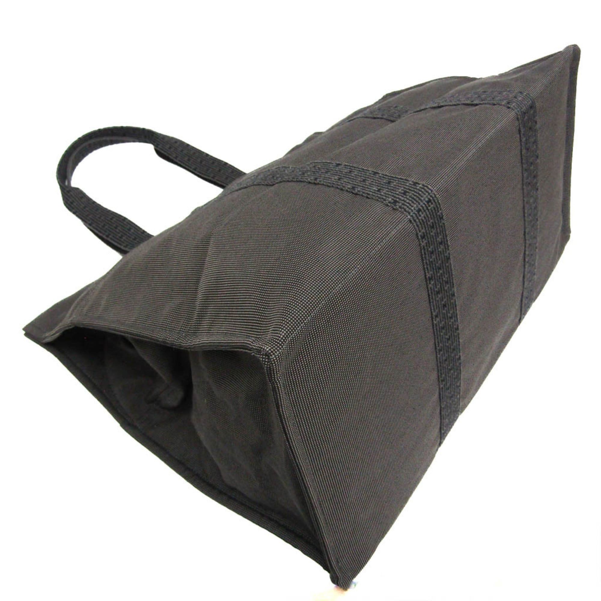 Hermes Hermes Her Line TGM Women,Men Polyamide,Polyester Tote Bag Black,Gray Size ONE SIZE - 5 Thumbnail