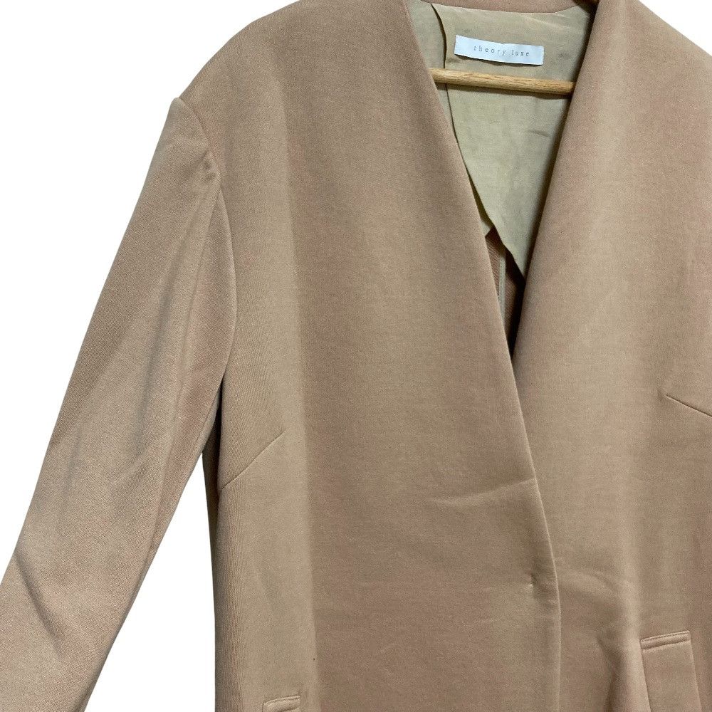 Theory Theory theory luxe SOFT COTTON PILE No Collar Coat Cotton Long Coat Textile Outerwear DUTY FREE for USA Size ONE SIZE - 2 Thumbnail