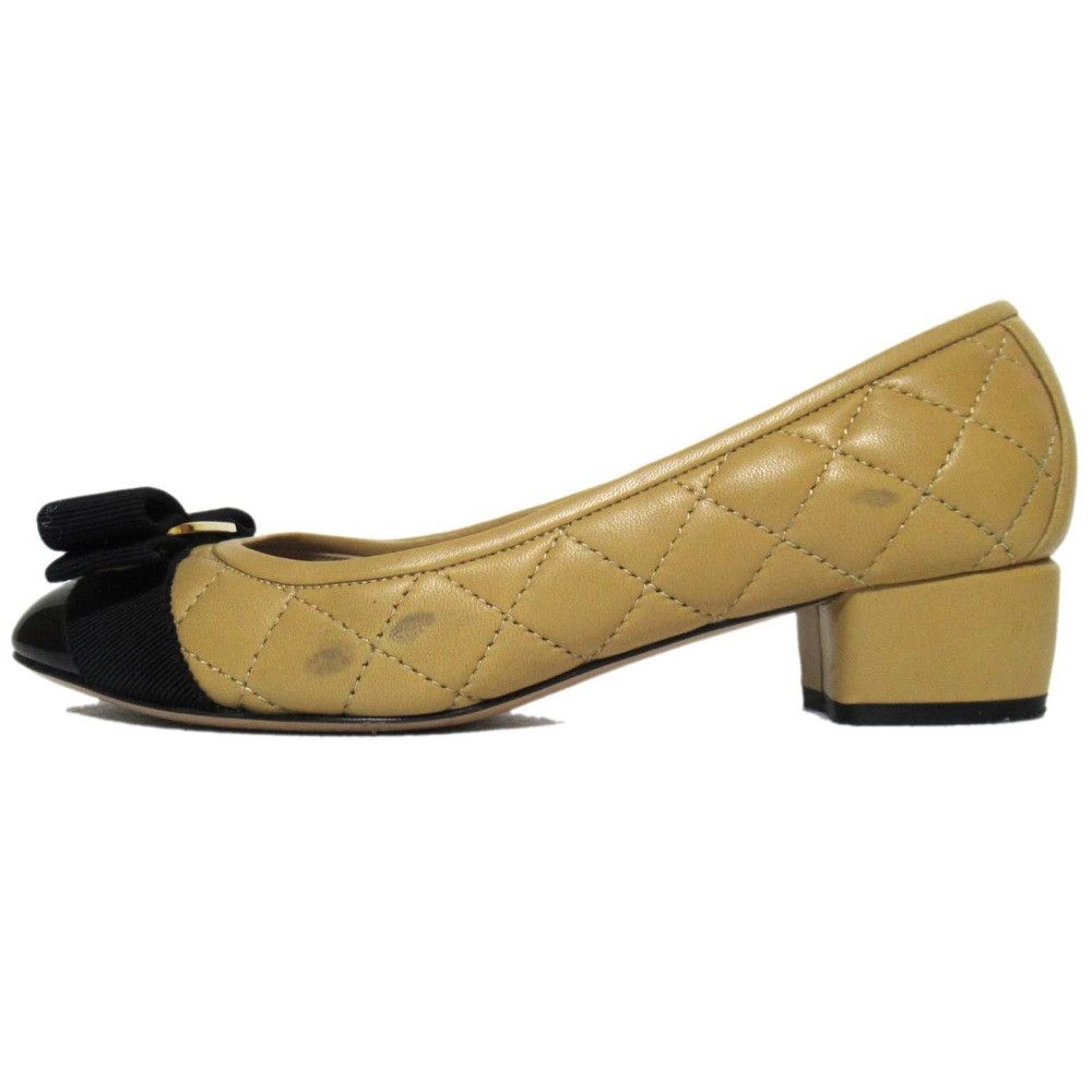 Salvatore Ferragamo Salvatore Ferragamo Salvatore Ferragamo Vara Quilting Leather Pumps Leather Shoes DUTY FREE for USA Size ONE SIZE - 2 Thumbnail