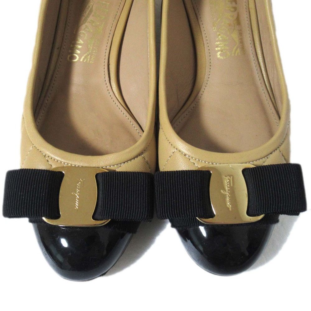 Salvatore Ferragamo Salvatore Ferragamo Salvatore Ferragamo Vara Quilting Leather Pumps Leather Shoes DUTY FREE for USA Size ONE SIZE - 5 Thumbnail
