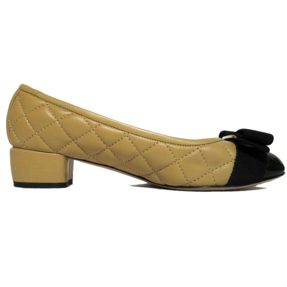 Salvatore Ferragamo Salvatore Ferragamo Salvatore Ferragamo Vara Quilting Leather Pumps Leather Shoes DUTY FREE for USA Size ONE SIZE - 3 Thumbnail