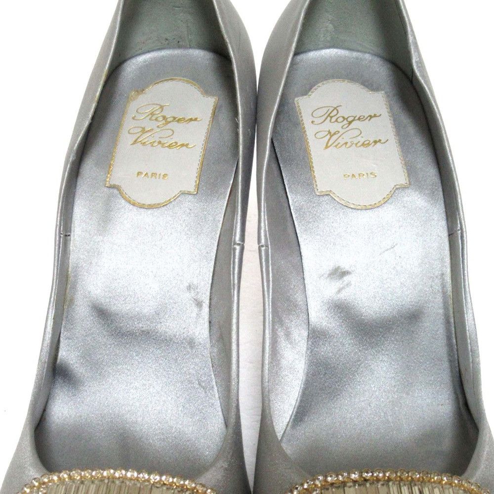 Roger Vivier Roger Vivier Roger Vivier Crystal Buckle Satin Pumps Textile Shoes DUTY FREE for USA Size ONE SIZE - 5 Thumbnail