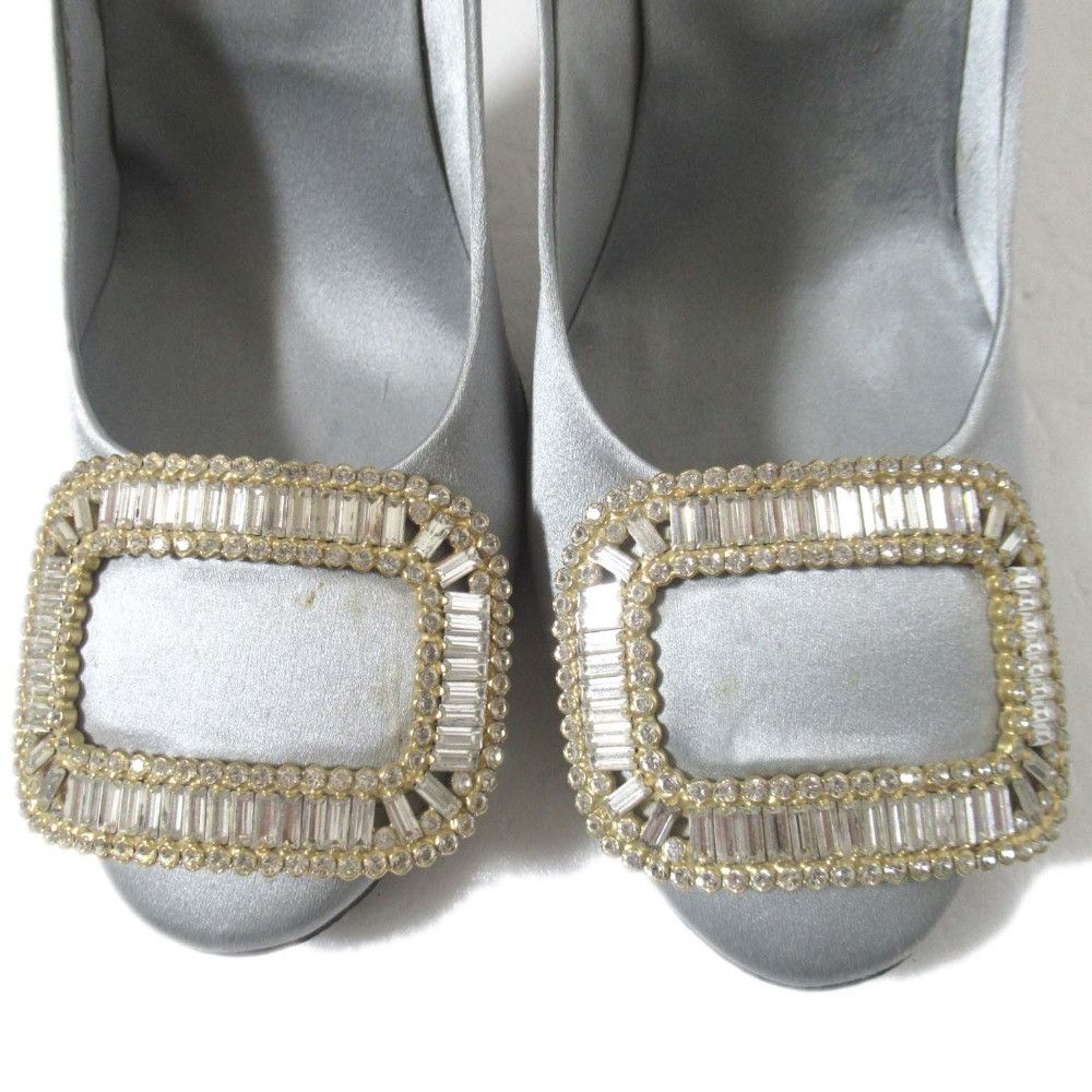 Roger Vivier Roger Vivier Roger Vivier Crystal Buckle Satin Pumps Textile Shoes DUTY FREE for USA Size ONE SIZE - 4 Thumbnail