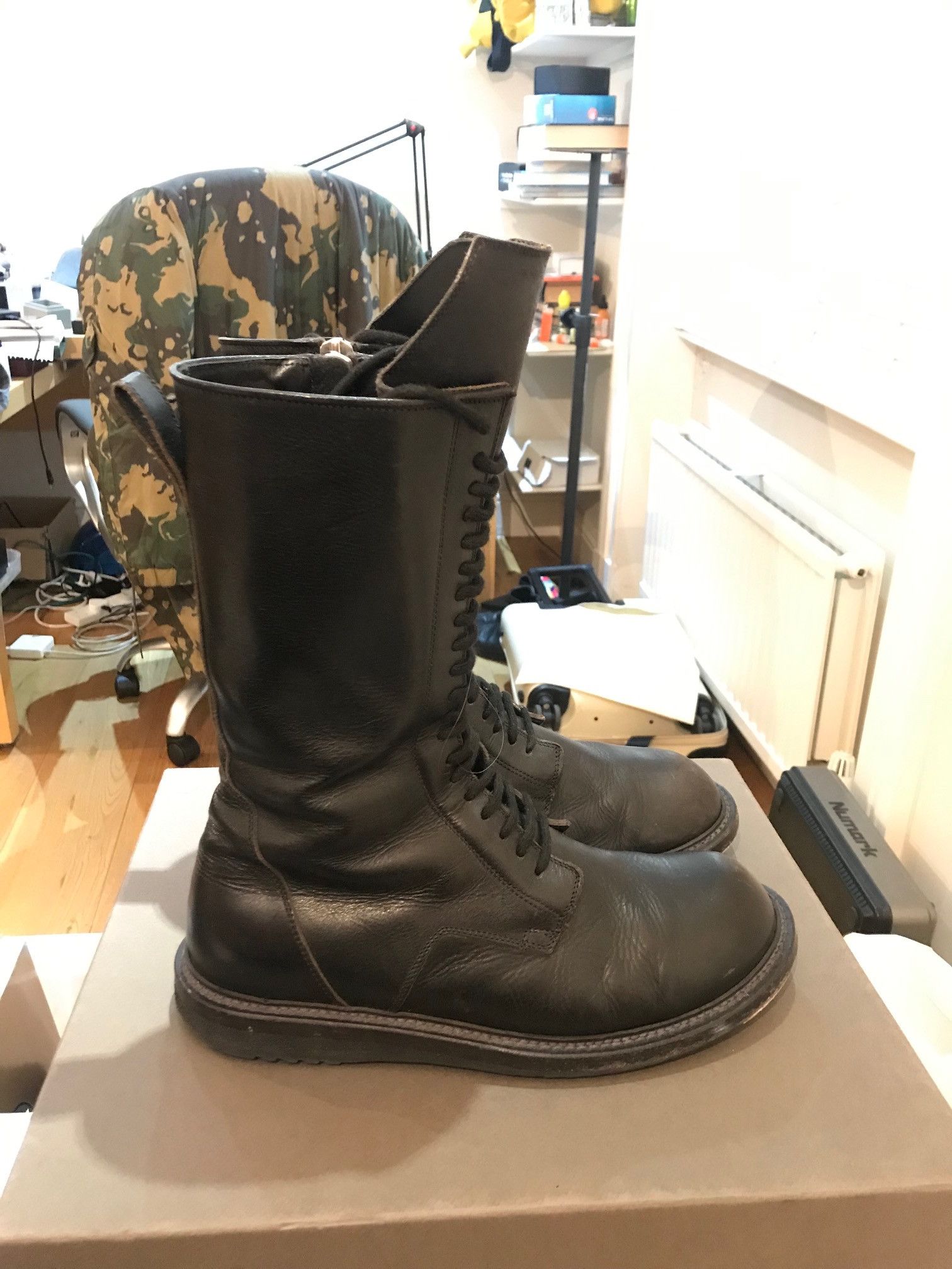 Rick Owens Rick Owens SS14 Vicious 20 eyelet runway combat boot 