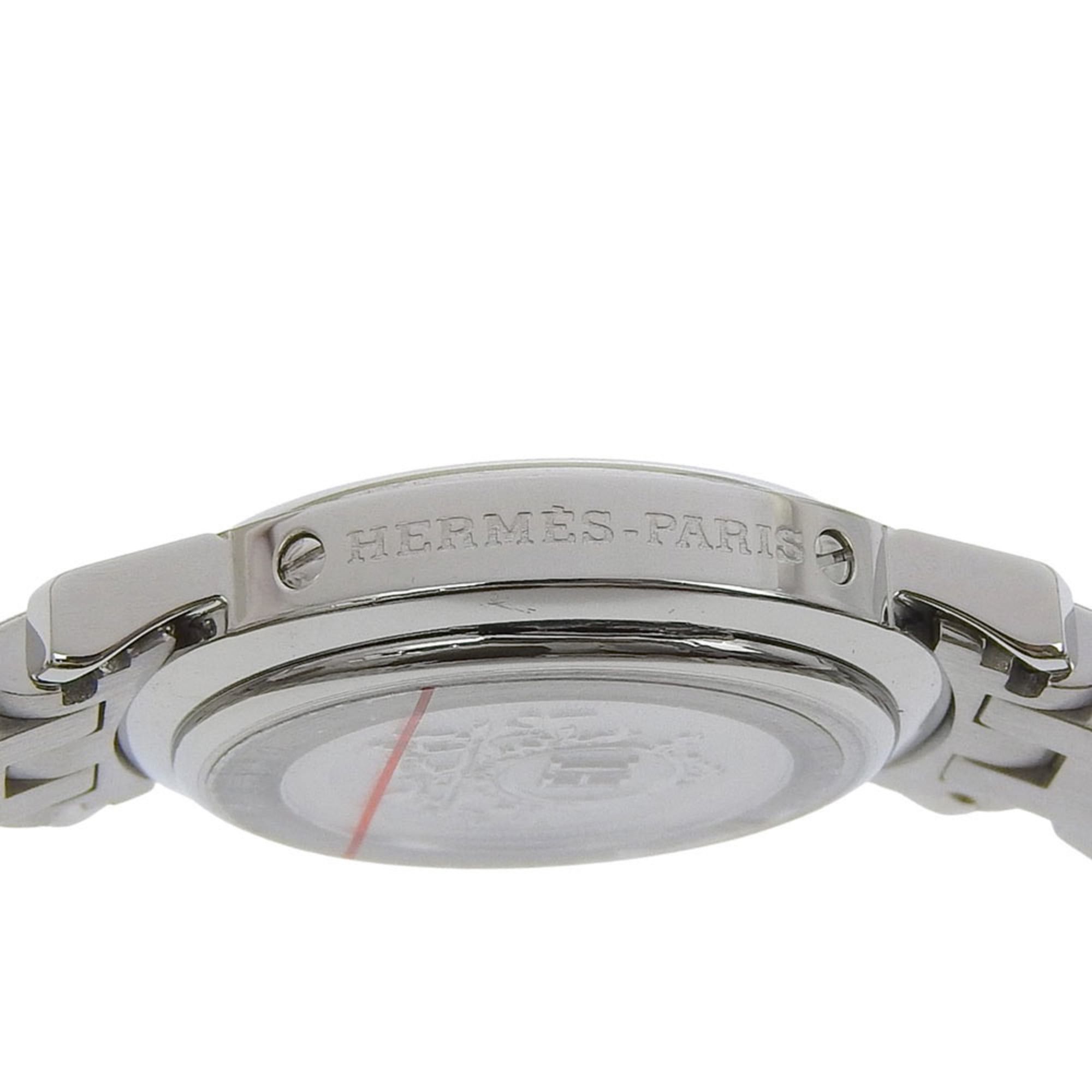 Hermes Hermès Clipper Nacre Women's Watch, 12 Diamonds, CL4.230, Stainless Steel, Quartz Movement, Analog Display, White Shell Dial Size ONE SIZE - 5 Thumbnail