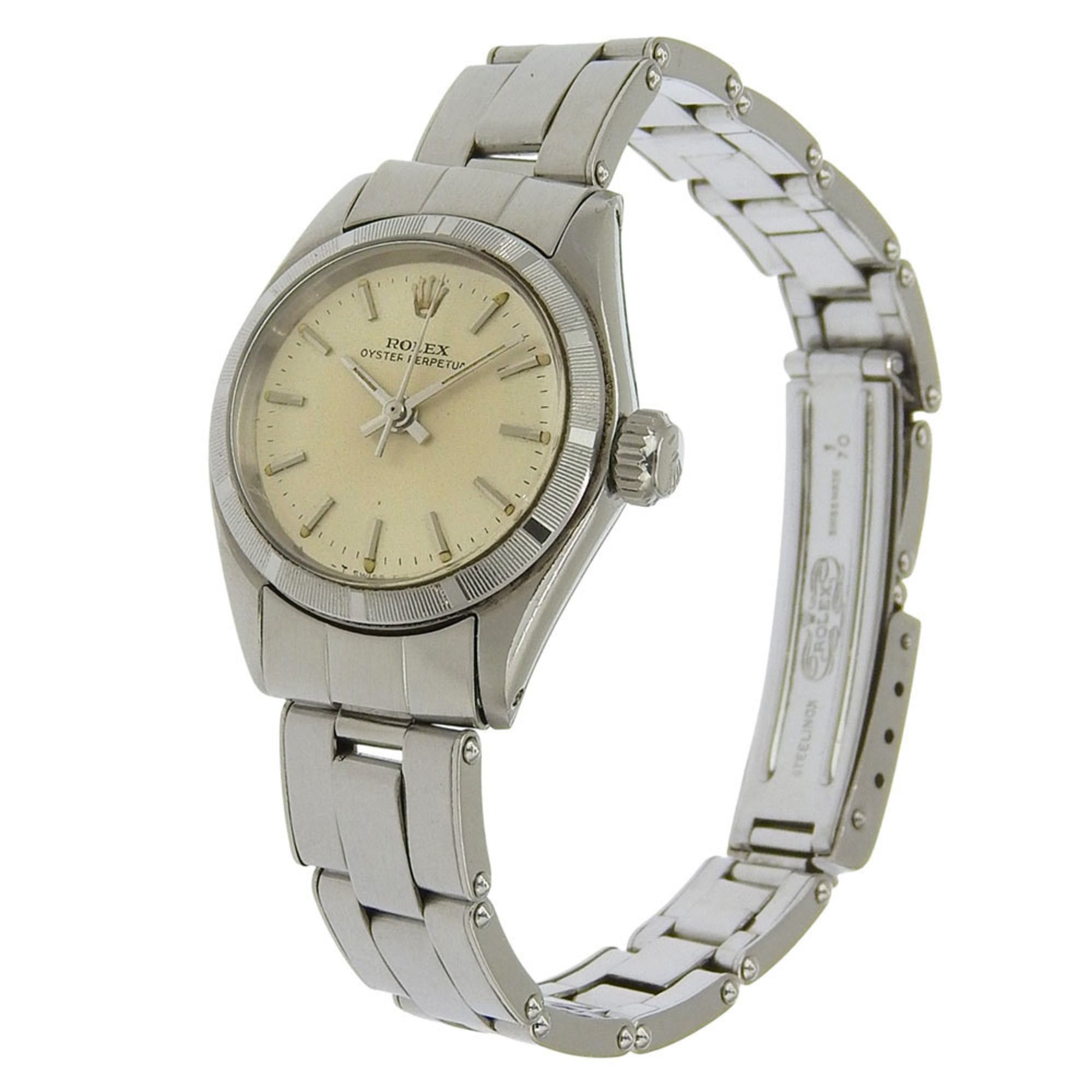 Rolex Rolex Oyster Perpetual Watch, caliber 1161 6618, stainless steel, 1965, automatic, analog display, silver dial, women's. Size ONE SIZE - 2 Thumbnail