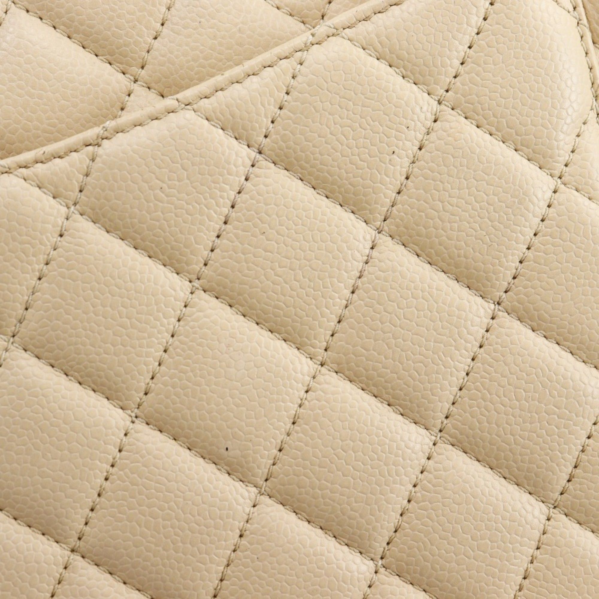Chanel CHANEL Grand Shopping Tote GST Matelasse Chain A50995, Beige Caviar Skin, A4 Size, Women's Size ONE SIZE - 19 Thumbnail
