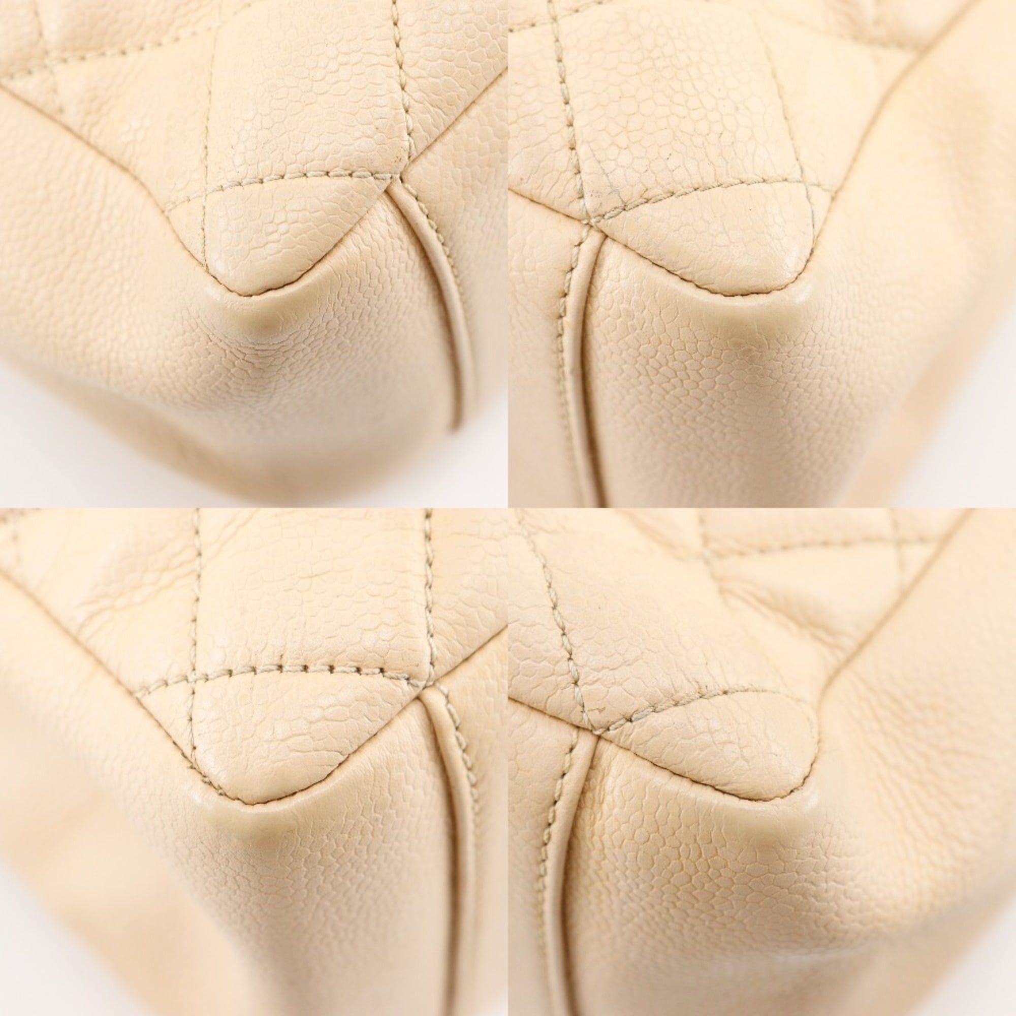 Chanel CHANEL Grand Shopping Tote GST Matelasse Chain A50995, Beige Caviar Skin, A4 Size, Women's Size ONE SIZE - 4 Thumbnail