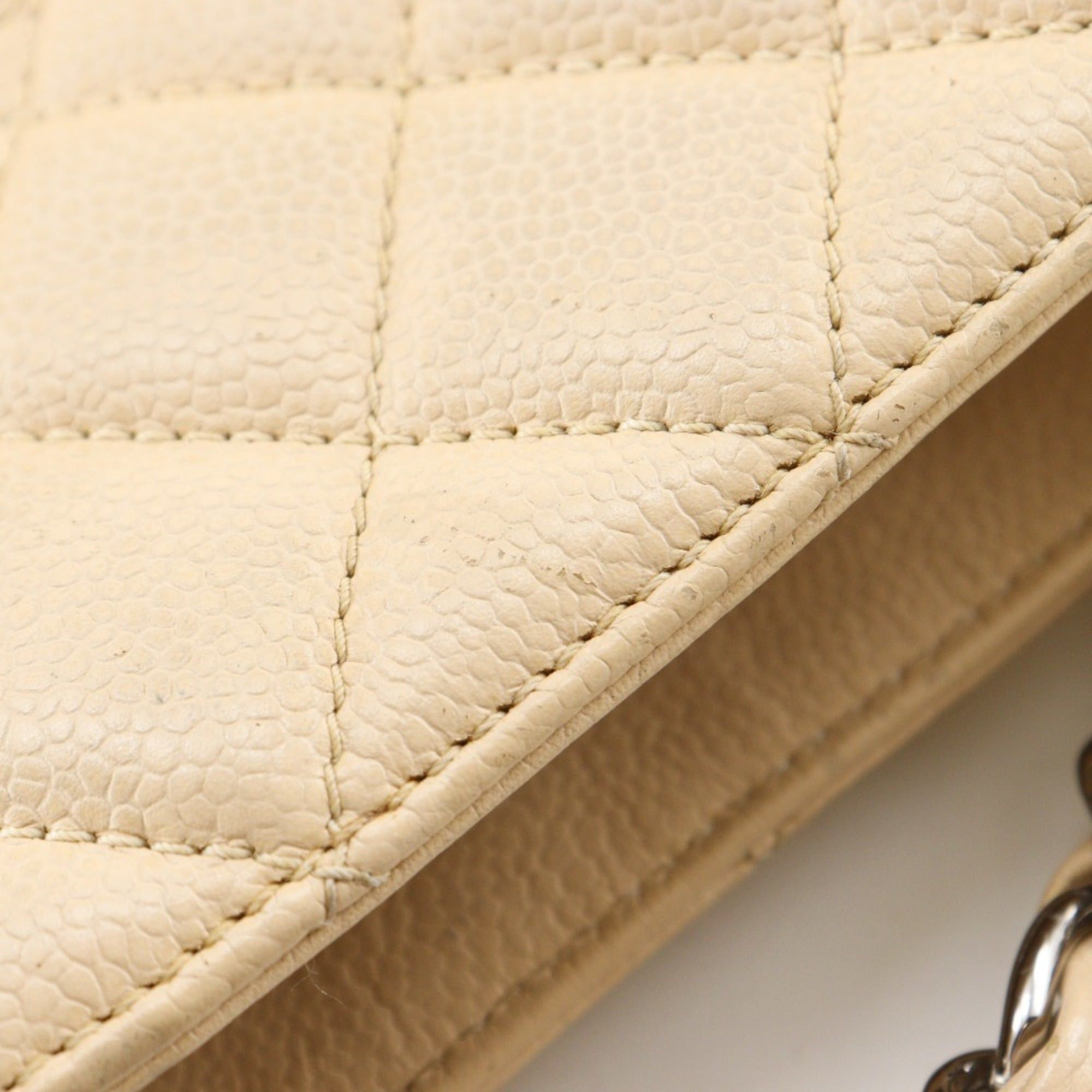 Chanel CHANEL Grand Shopping Tote GST Matelasse Chain A50995, Beige Caviar Skin, A4 Size, Women's Size ONE SIZE - 20 Thumbnail