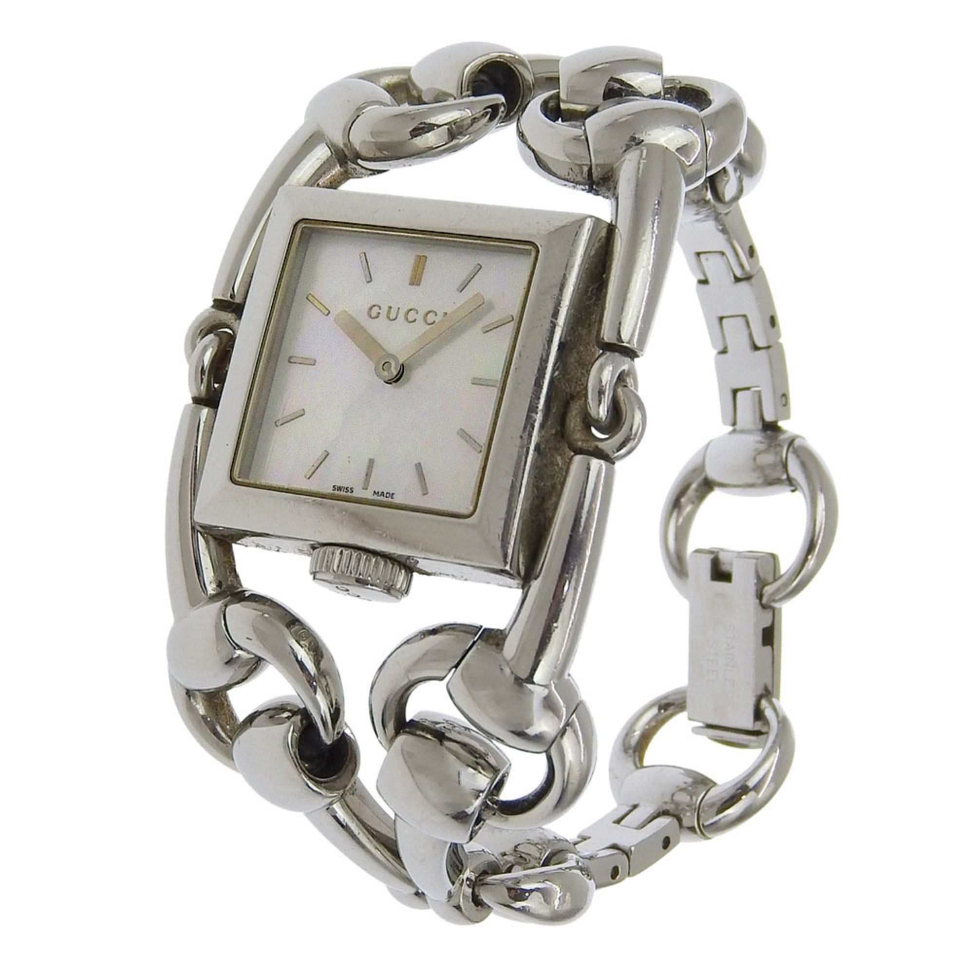 Gucci Gucci Signoria Watch, 116.3mm, Stainless Steel, Quartz Movement, Analog Display, White Shell Dial, Women's Size ONE SIZE - 2 Thumbnail