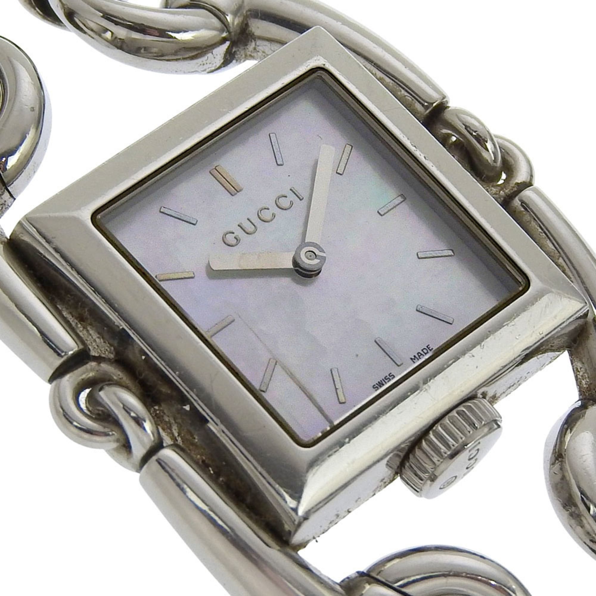 Gucci Gucci Signoria Watch, 116.3mm, Stainless Steel, Quartz Movement, Analog Display, White Shell Dial, Women's Size ONE SIZE - 3 Thumbnail