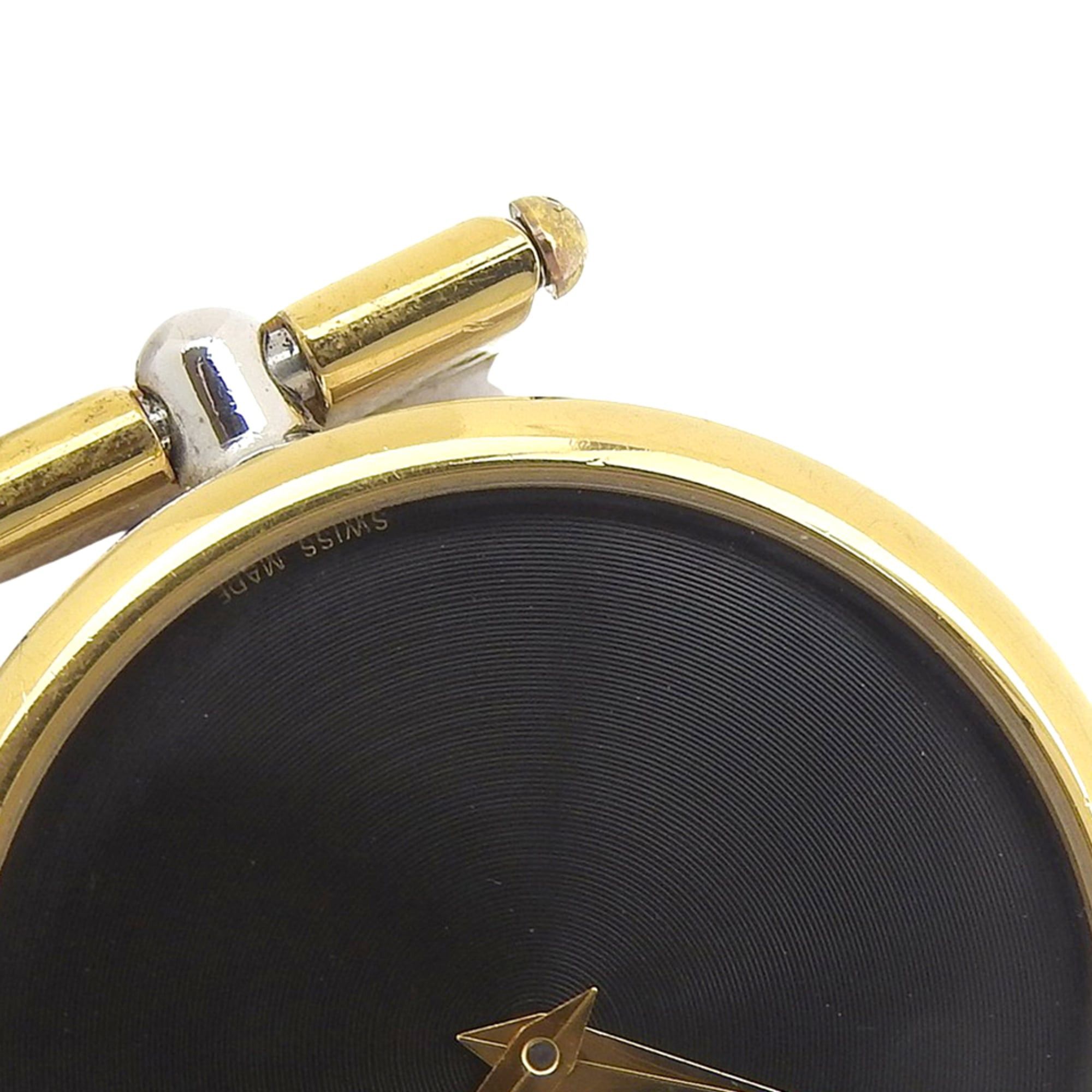 Dior Christian Dior Watch 3026, Stainless Steel with Gold Plated Silver Quartz Movement, Analog Display, Black Dial, Women's Size ONE SIZE - 7 Thumbnail