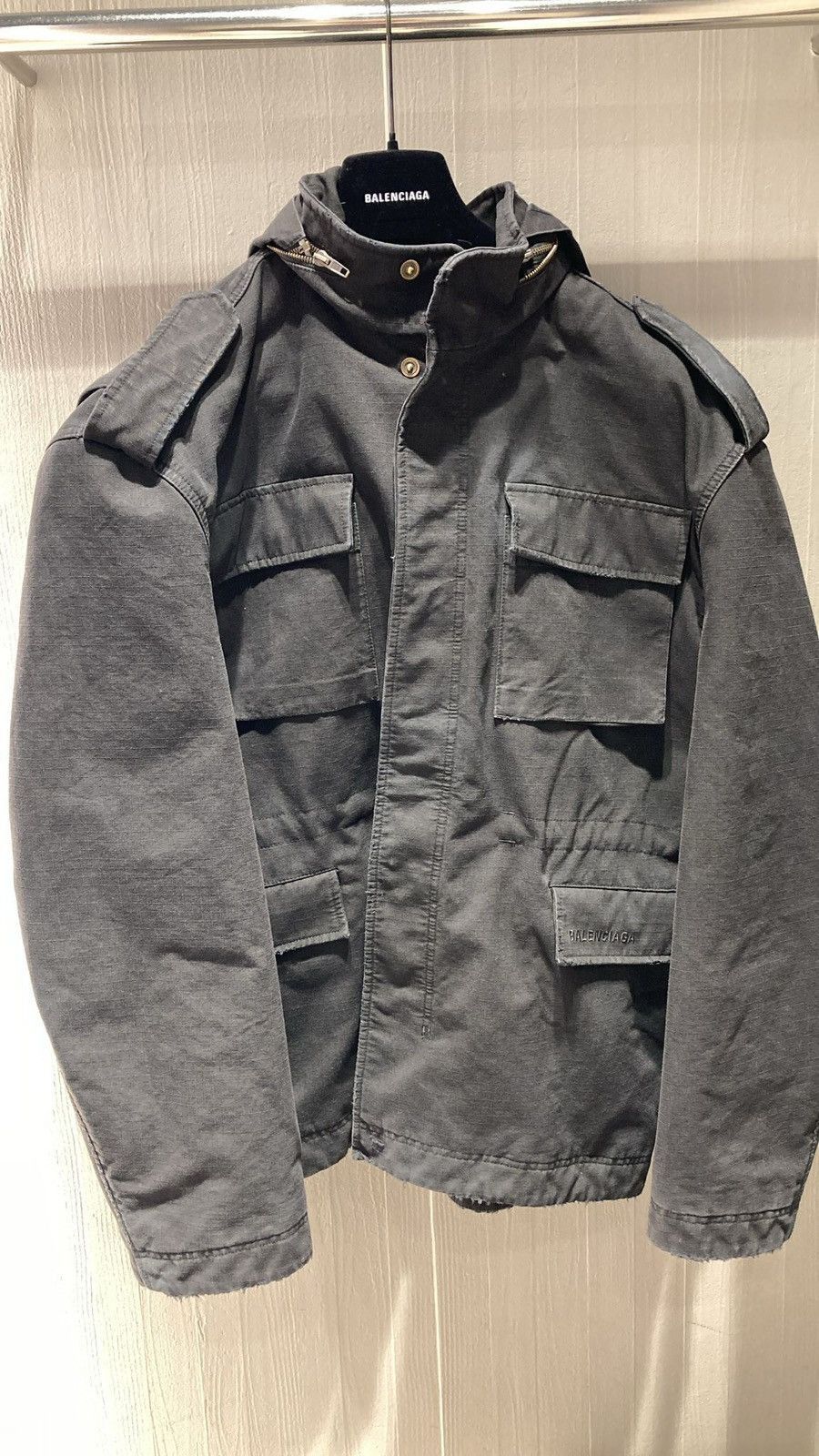 Balenciaga Biker Army Jacket in Black Size US XXL / EU 58 / 5 - 3 Thumbnail