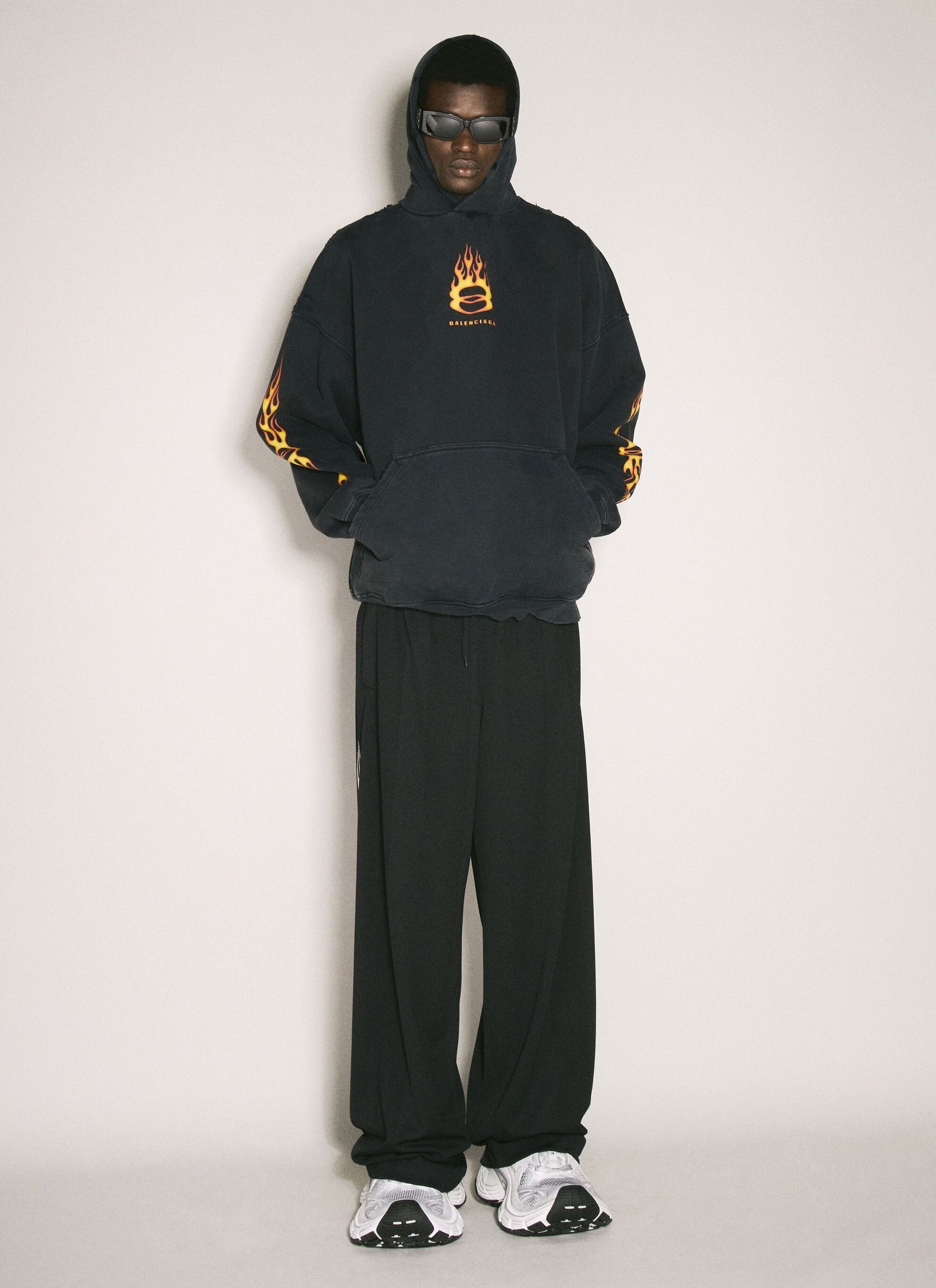 Balenciaga Burning Unity Hooded Sweatshirt Size US XL / EU 56 / 4 - 2 Thumbnail
