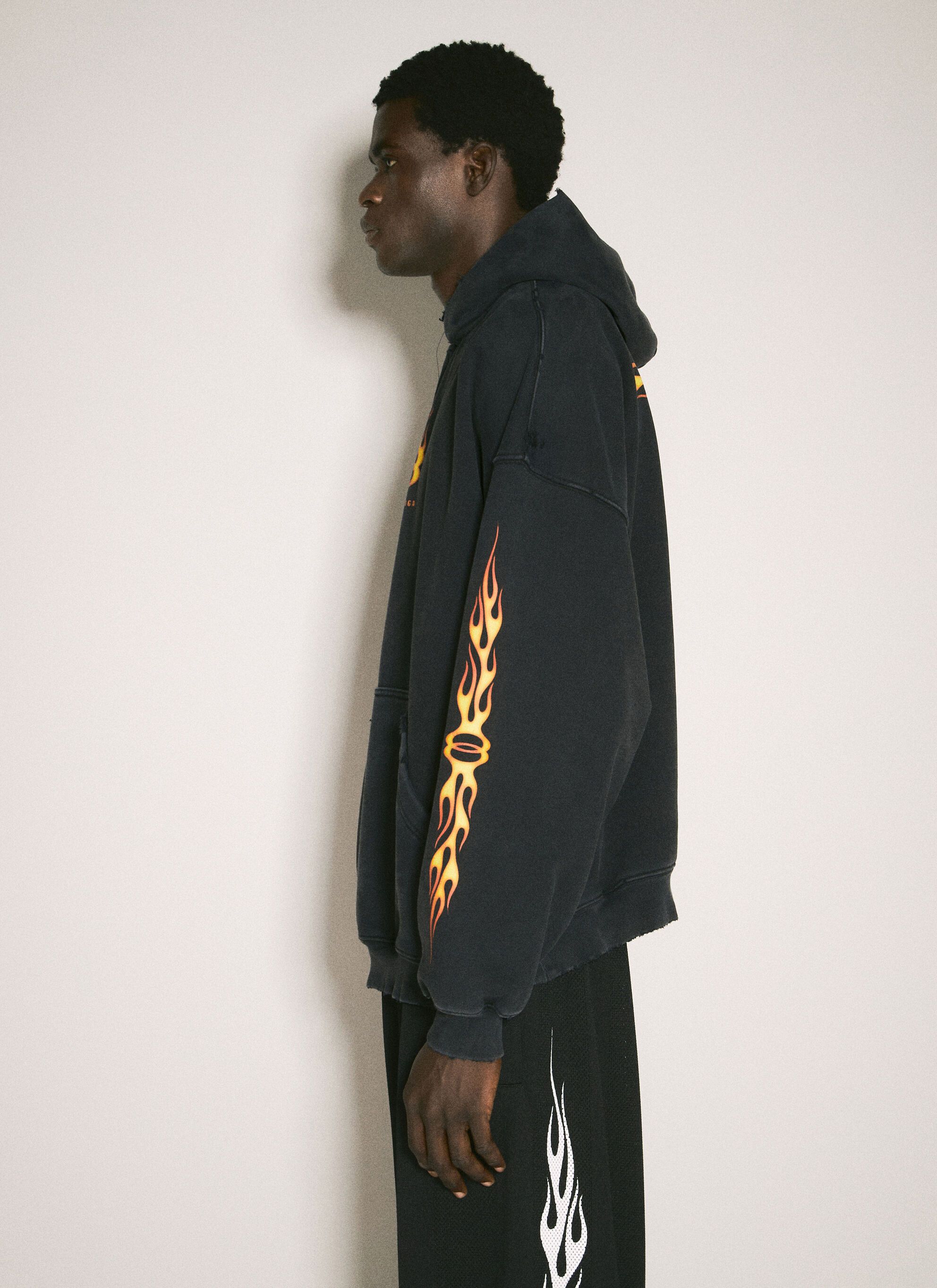 Balenciaga Burning Unity Hooded Sweatshirt Size US XXL / EU 58 / 5 - 3 Thumbnail