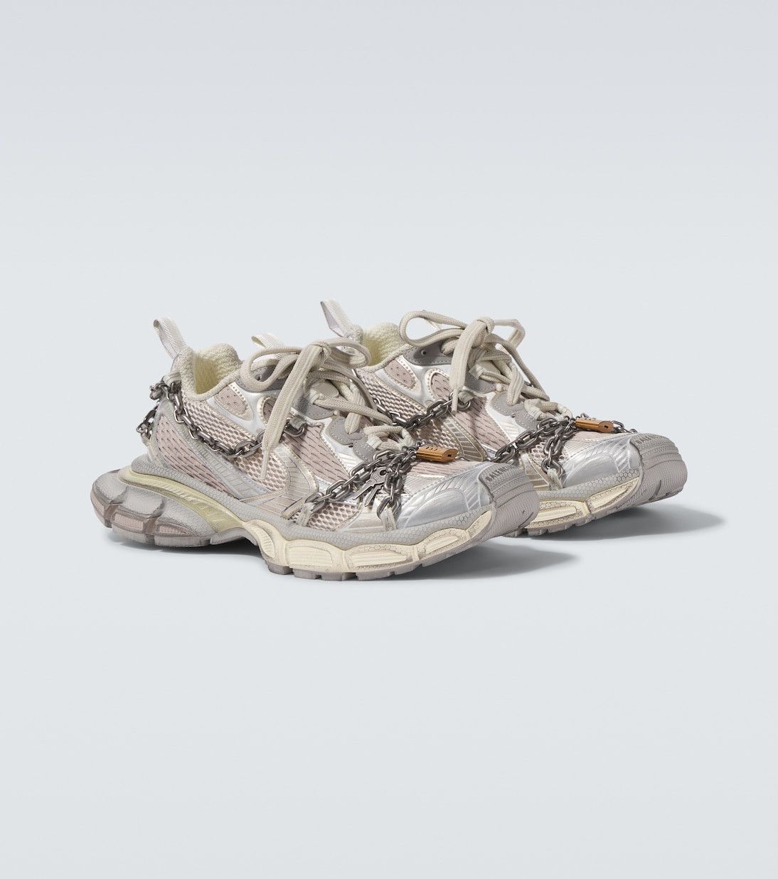 Balenciaga 3XL chain-detail mesh sneakers Size US 9 / EU 42 - 4 Thumbnail