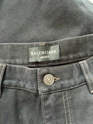 Balenciaga Rhinestone Scribble Baggy Denim Jeans Size US 28 / EU 44 - 5 Thumbnail