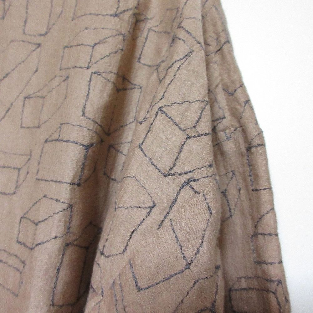 mina perhonen Mina Perhonen mina perhonen CUBE Embroidered Dress Textile Dresses DUTY FREE for USA Size ONE SIZE - 5 Thumbnail
