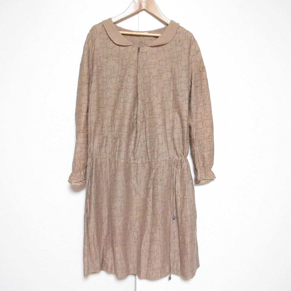mina perhonen Mina Perhonen mina perhonen CUBE Embroidered Dress Textile Dresses DUTY FREE for USA Size ONE SIZE - 3 Thumbnail
