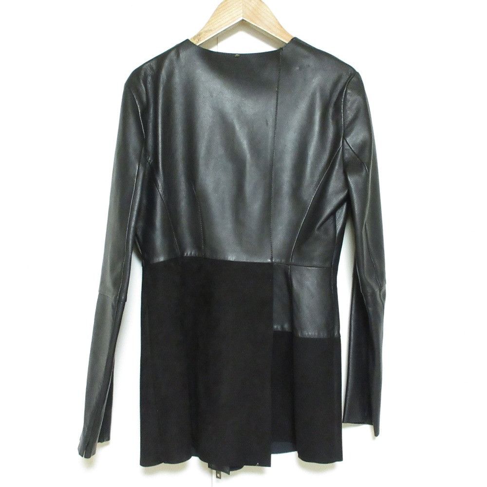 Max Mara MaxMara SPORTMAX Faux Leather Collarless Coat Plastic / Synthetic Outerwear DUTY FREE for USA Size ONE SIZE - 2 Thumbnail