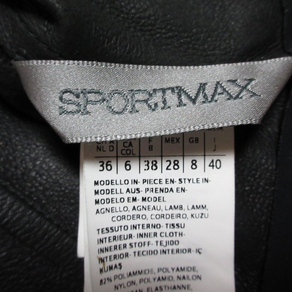 Max Mara MaxMara SPORTMAX Faux Leather Collarless Coat Plastic / Synthetic Outerwear DUTY FREE for USA Size ONE SIZE - 6 Thumbnail