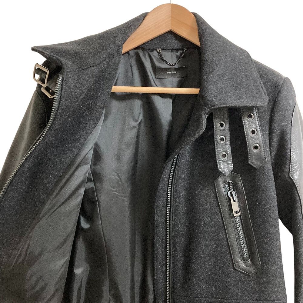 Other Other Diesel Leather Melton Coat Leather Outerwear DUTY FREE for USA Size ONE SIZE - 3 Thumbnail