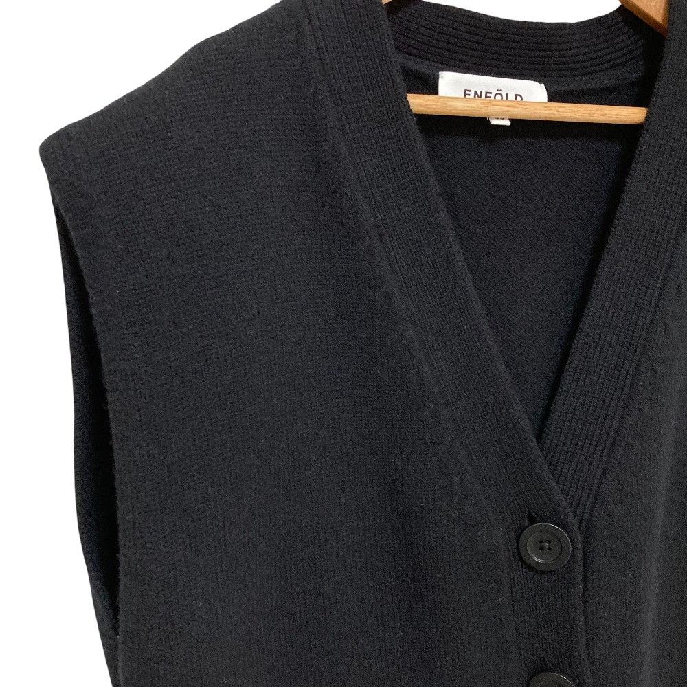 Other Other ENFOLD Merino Wool 2way Knit Vest Cardigan Textile Tops DUTY FREE for USA Size ONE SIZE - 2 Thumbnail