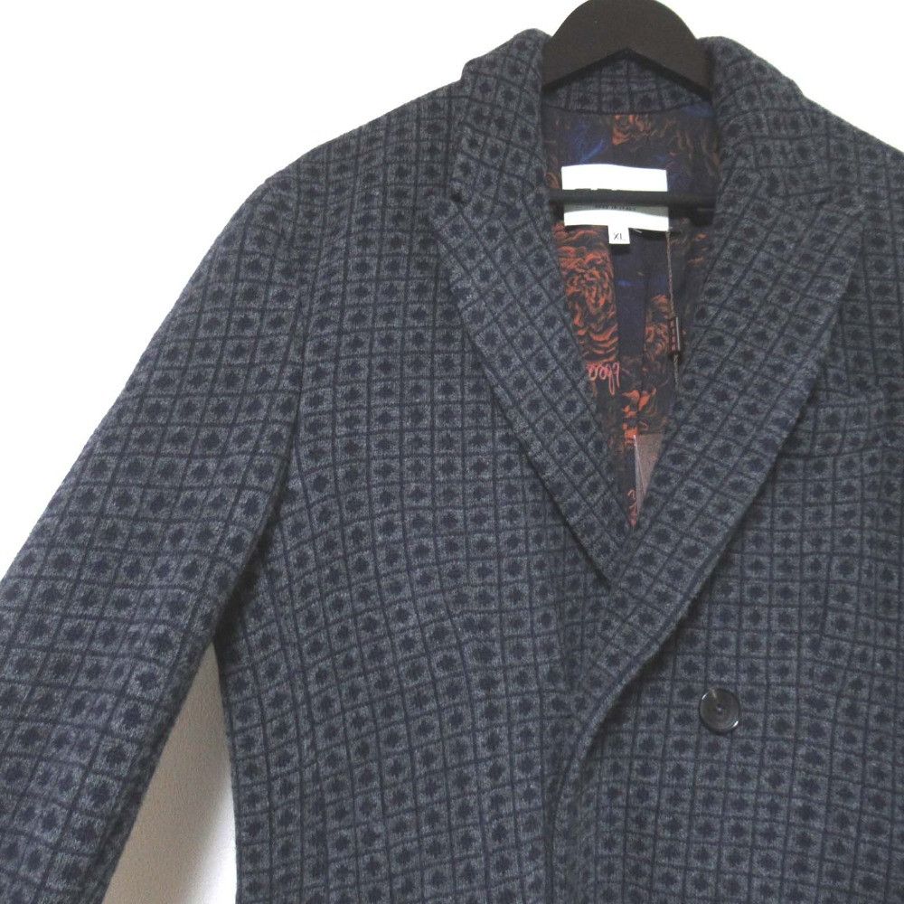 Etro Etro ETRO Rose Pattern Lining Knit Double Breasted Chester Coat Textile Outerwear DUTY FREE for USA Size ONE SIZE - 3 Thumbnail