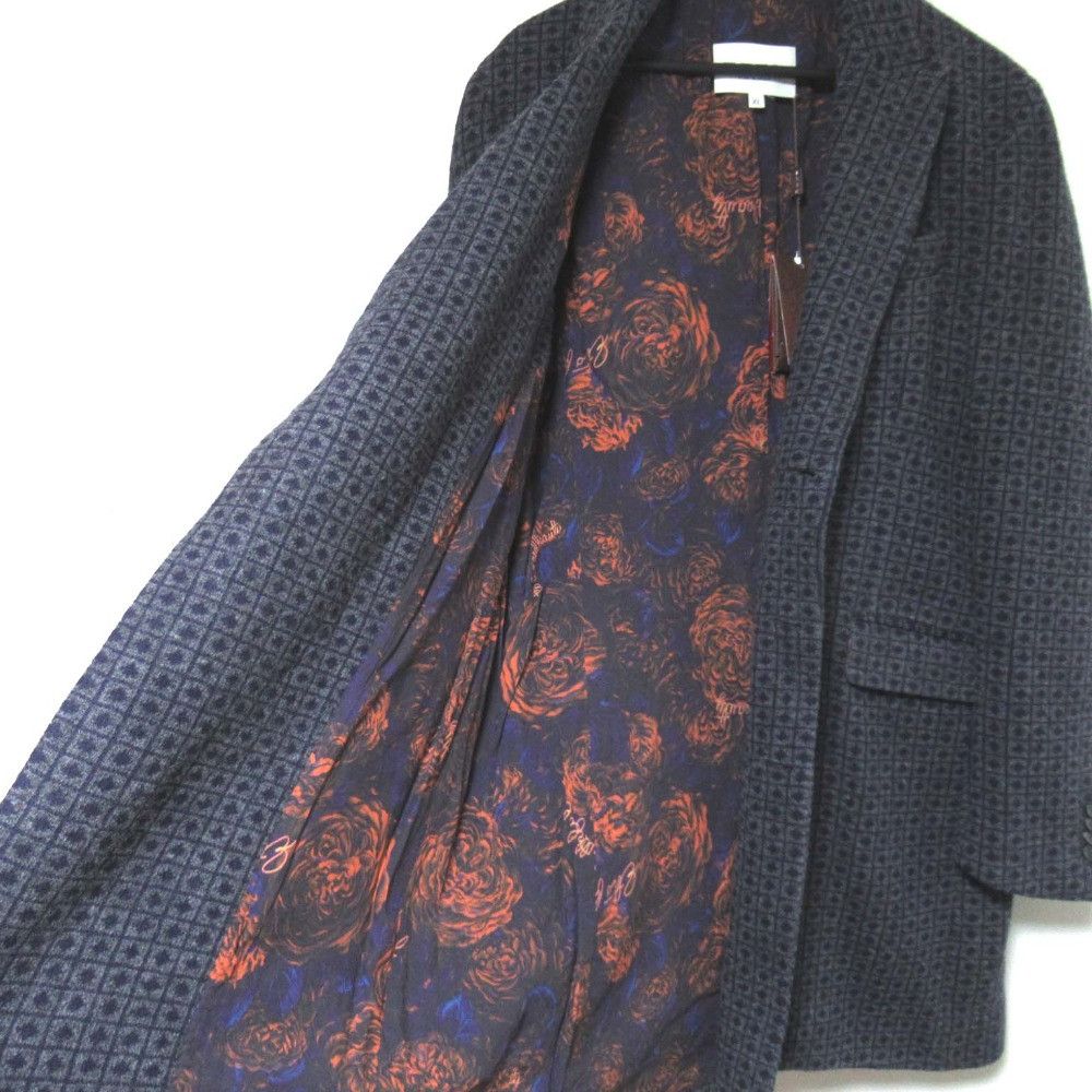 Etro Etro ETRO Rose Pattern Lining Knit Double Breasted Chester Coat Textile Outerwear DUTY FREE for USA Size ONE SIZE - 4 Thumbnail