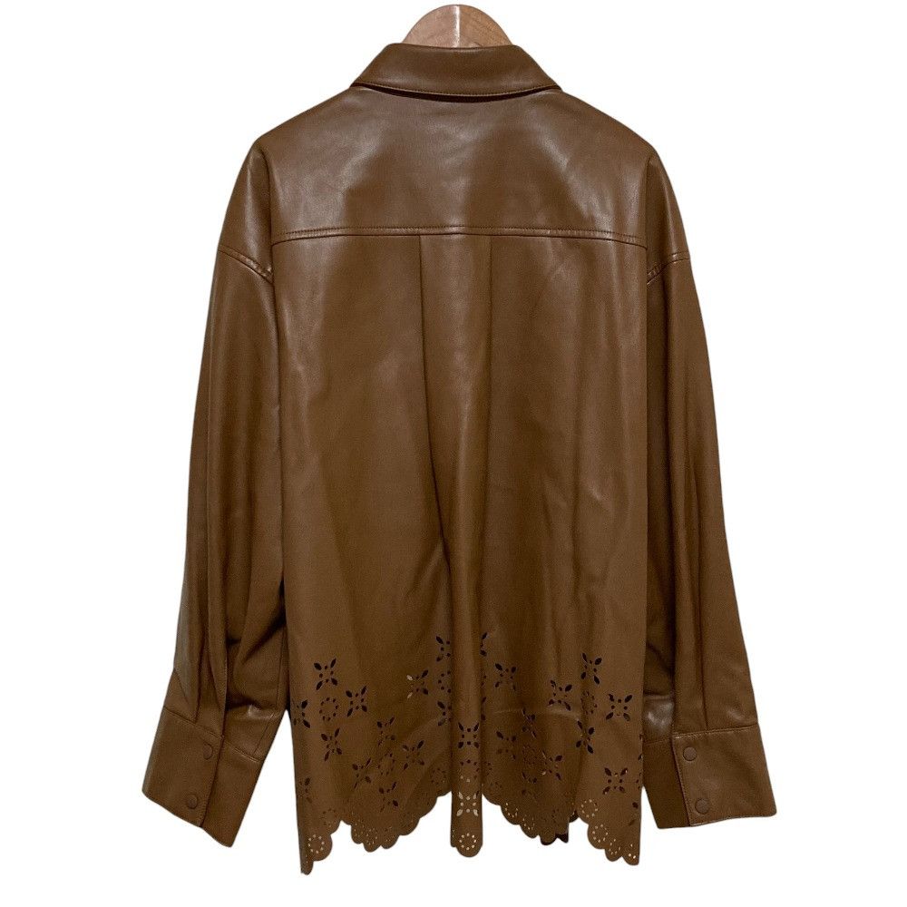 Other Other LE CIEL BLEU Cutwork Scallop Eco Leather Jacket Plastic / Synthetic Outerwear DUTY FREE for USA Size ONE SIZE - 5 Thumbnail