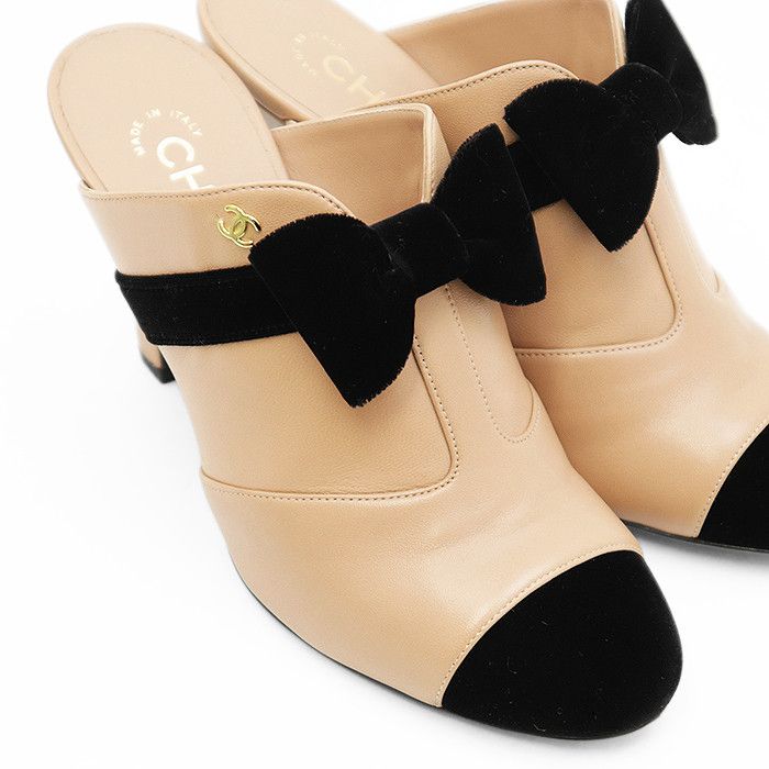 Chanel Chanel CHANEL G35246 Velvet Leather Mule Leather Shoes G35246 DUTY FREE for USA Size ONE SIZE - 12 Thumbnail