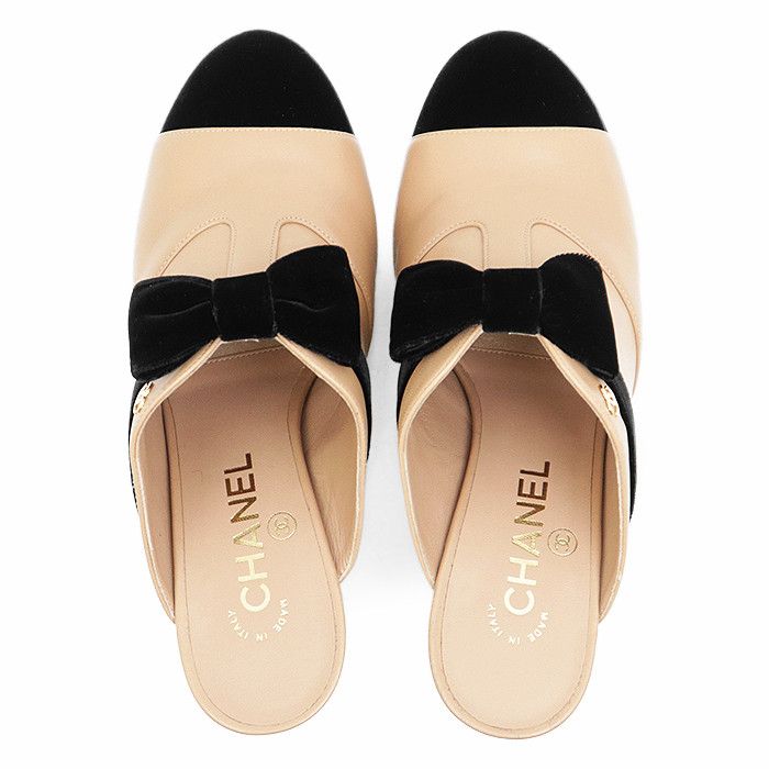 Chanel Chanel CHANEL G35246 Velvet Leather Mule Leather Shoes G35246 DUTY FREE for USA Size ONE SIZE - 5 Thumbnail