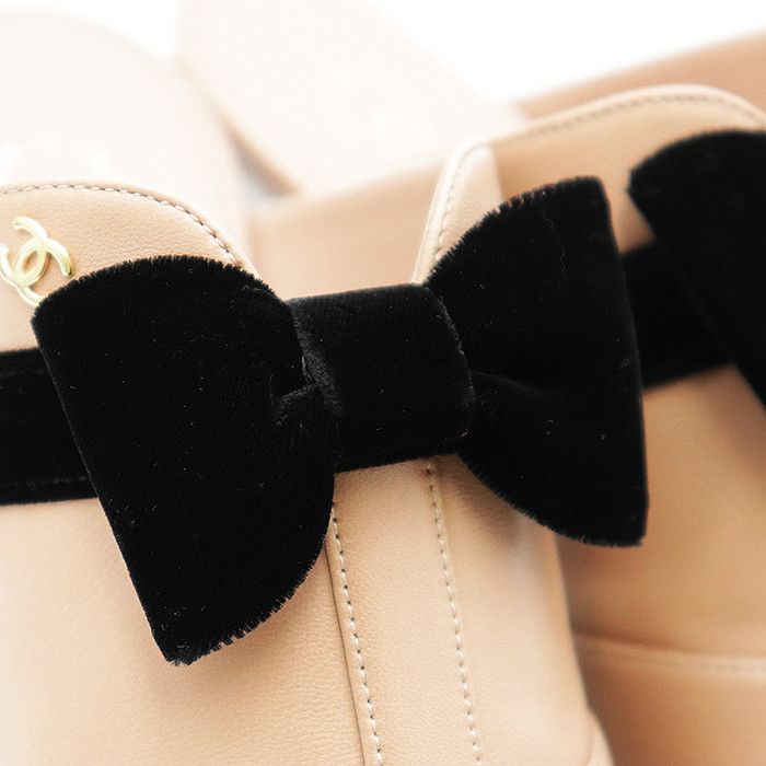 Chanel Chanel CHANEL G35246 Velvet Leather Mule Leather Shoes G35246 DUTY FREE for USA Size ONE SIZE - 2 Thumbnail
