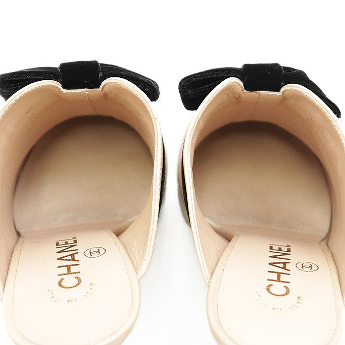 Chanel Chanel CHANEL G35246 Velvet Leather Mule Leather Shoes G35246 DUTY FREE for USA Size ONE SIZE - 6 Thumbnail