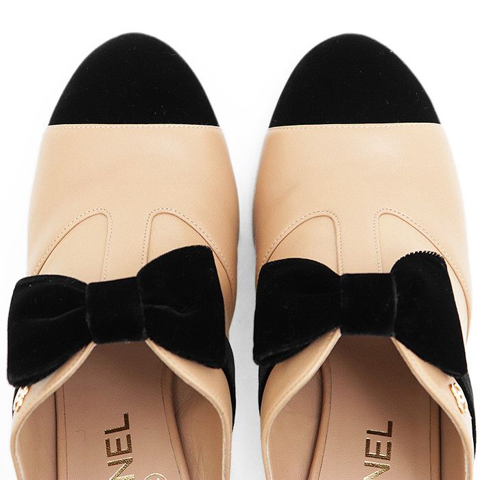 Chanel Chanel CHANEL G35246 Velvet Leather Mule Leather Shoes G35246 DUTY FREE for USA Size ONE SIZE - 11 Thumbnail