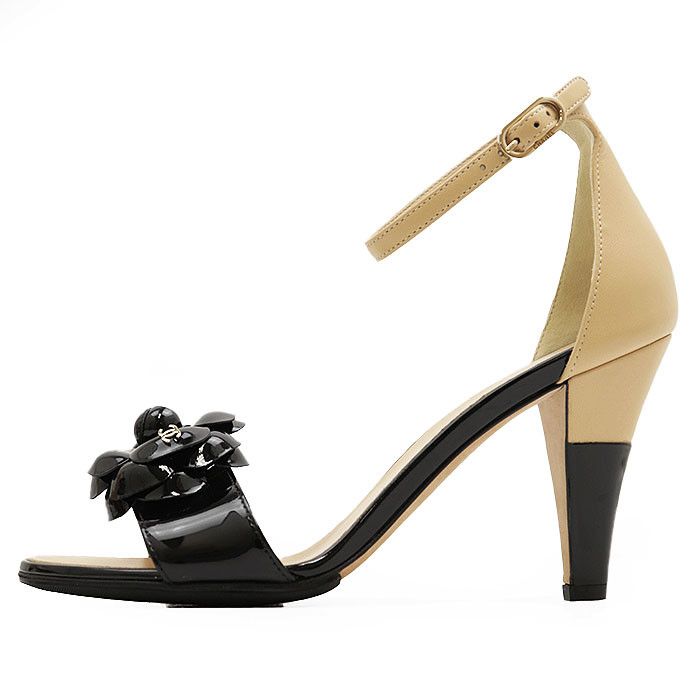 Chanel Chanel Chanel G33463 Patent Leather Calfskin High Heel Sandals Leather Shoes G33463 DUTY FREE for USA Size ONE SIZE - 3 Thumbnail