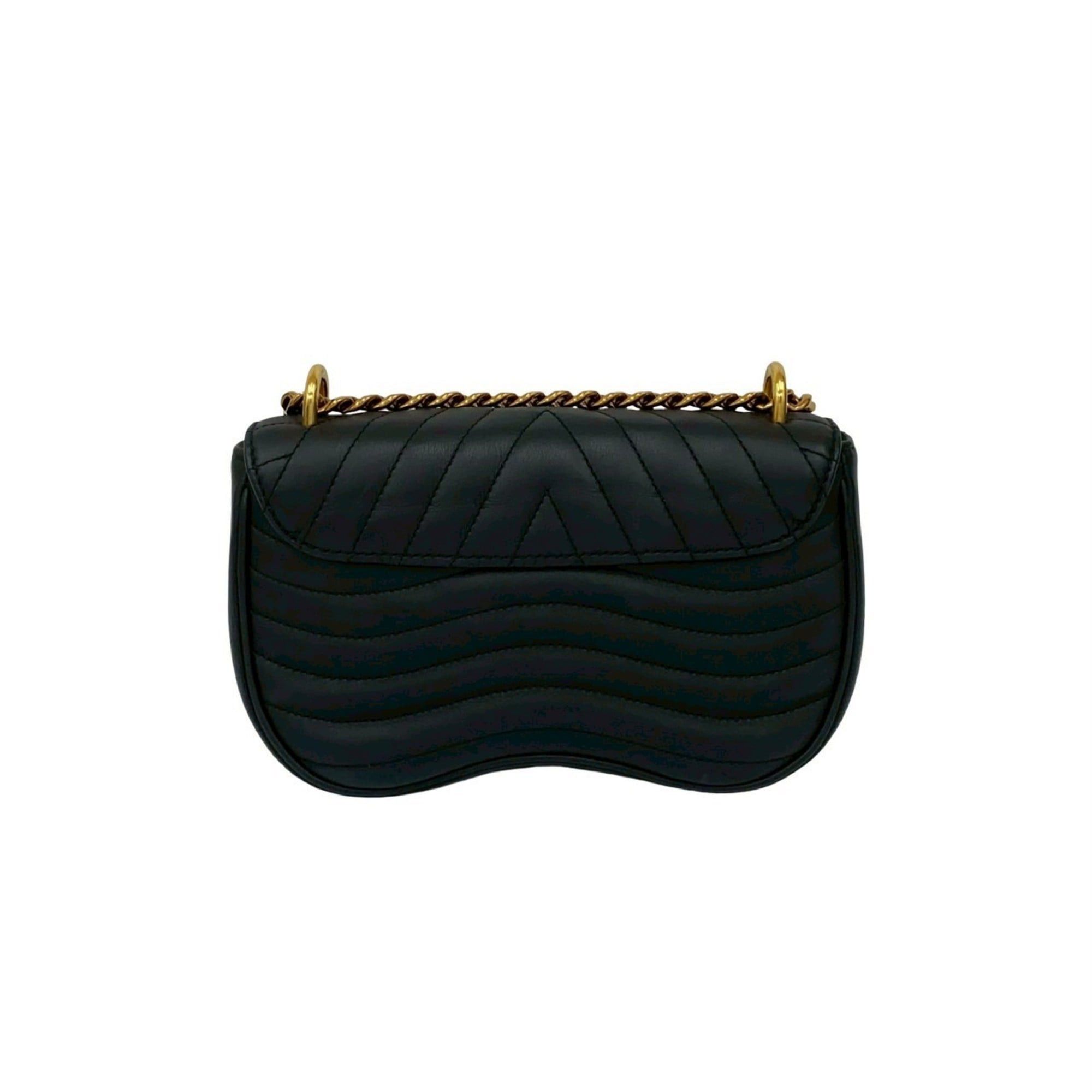 Louis Vuitton LOUIS VUITTON New Wave PM Leather 2-Way Handbag/Chain Shoulder Bag, Black, 43713 Size ONE SIZE - 3 Thumbnail