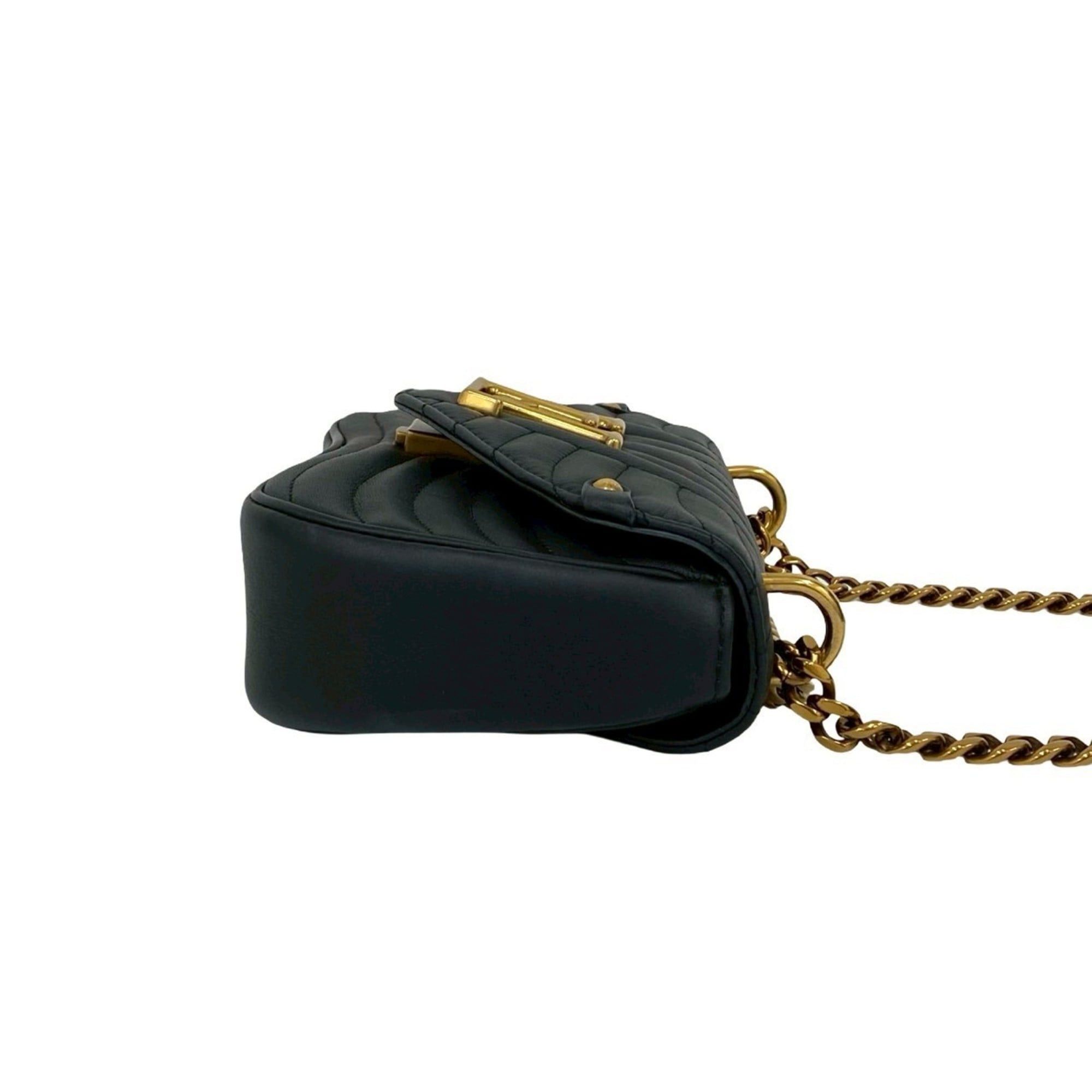 Louis Vuitton LOUIS VUITTON New Wave PM Leather 2-Way Handbag/Chain Shoulder Bag, Black, 43713 Size ONE SIZE - 6 Thumbnail